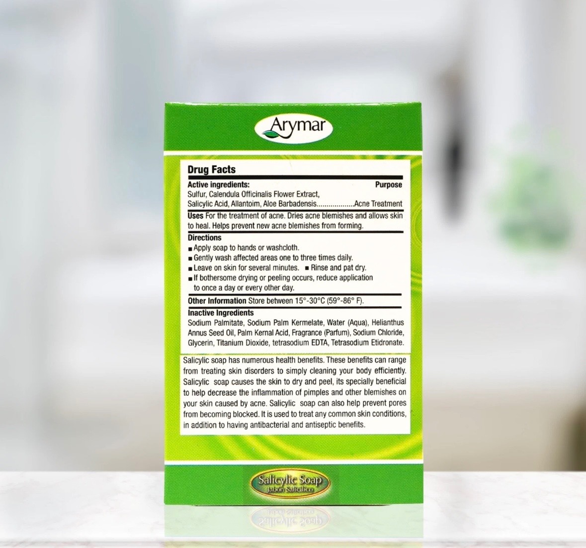 Arymar Salicylic Acid Soap for skin Care 3 oz each