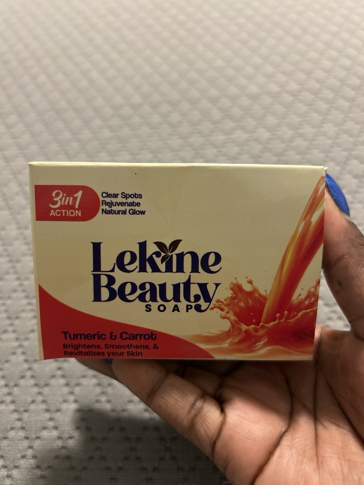 Lekine Beauty Turmeric & Carrot 3 in 1 Action Body Bar Soap