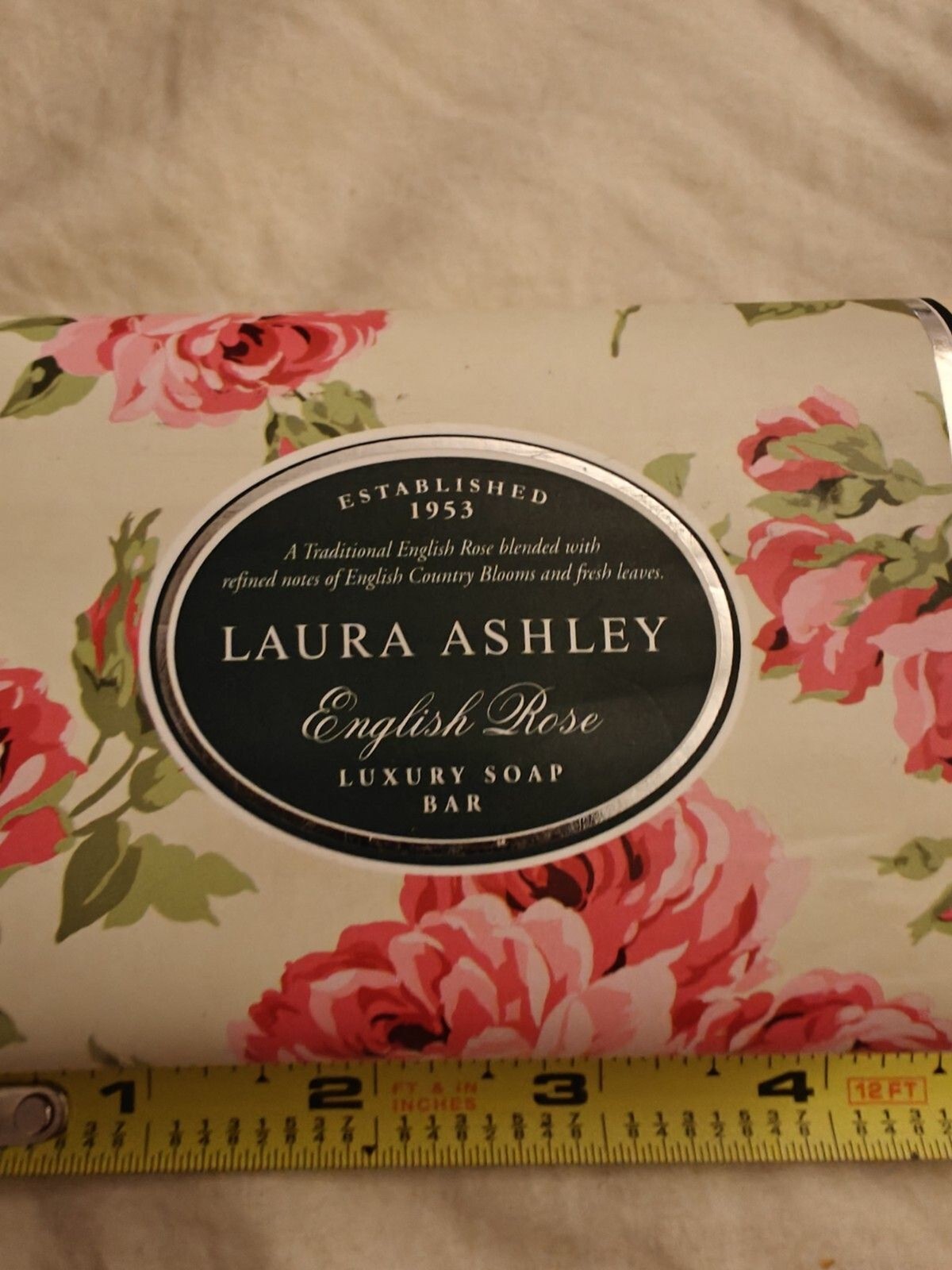 Laura Ashley ENGLISH ROSE Jumbo Luxury Soap Bar 300 gr.10.5 oz