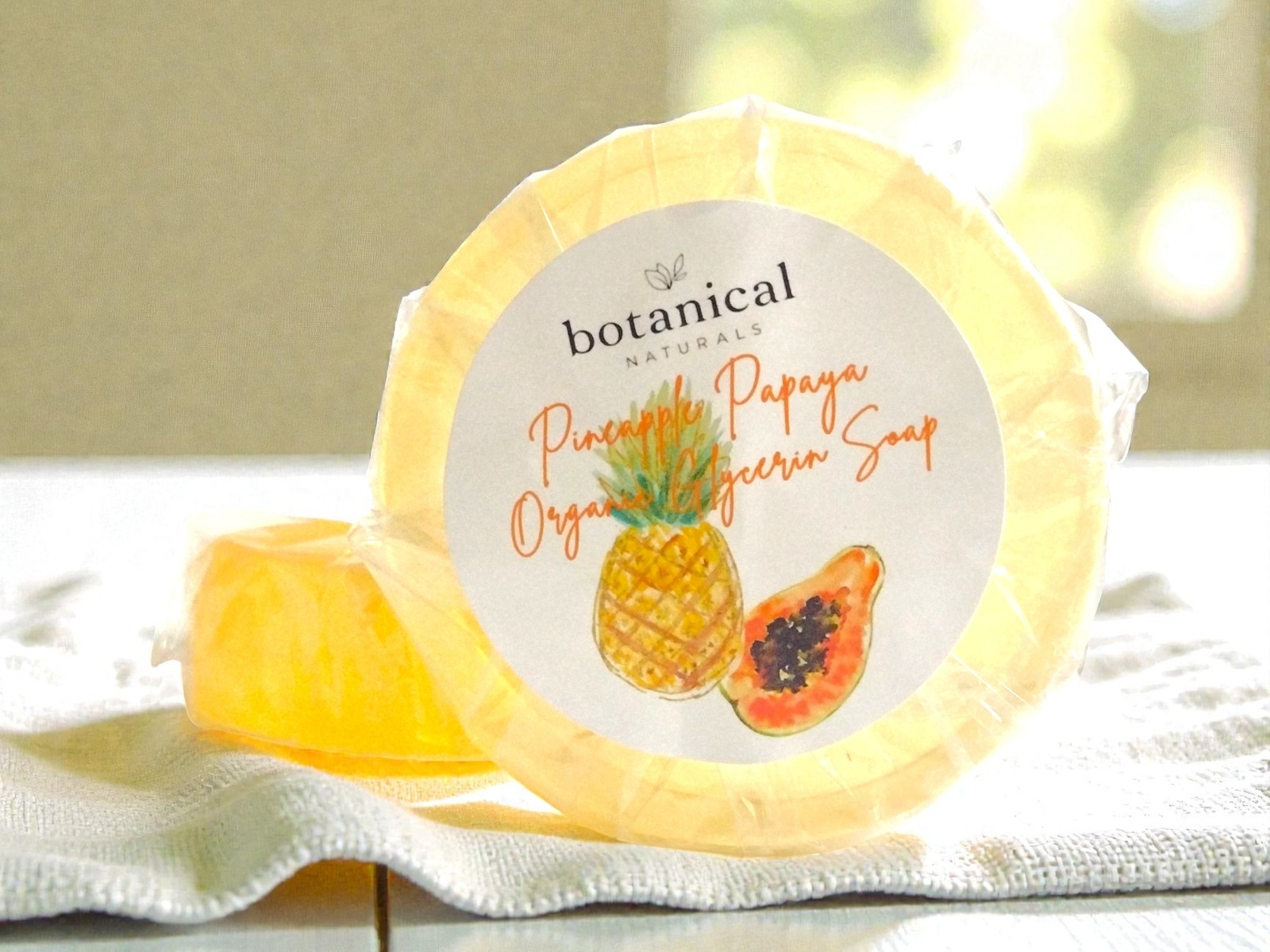Organic Pineapple Papaya Glycerin Soap Dry Sensitive Skin