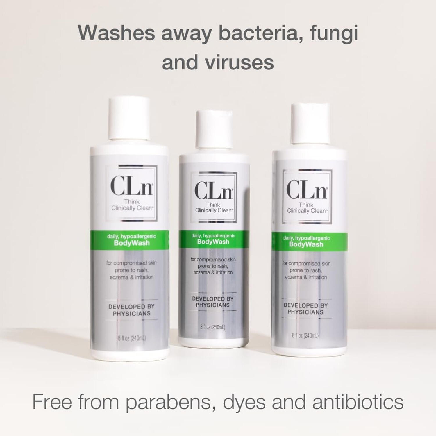 CLn® BodyWash –Non-Drying Body Wash, For Compromised Skin Prone to Ec