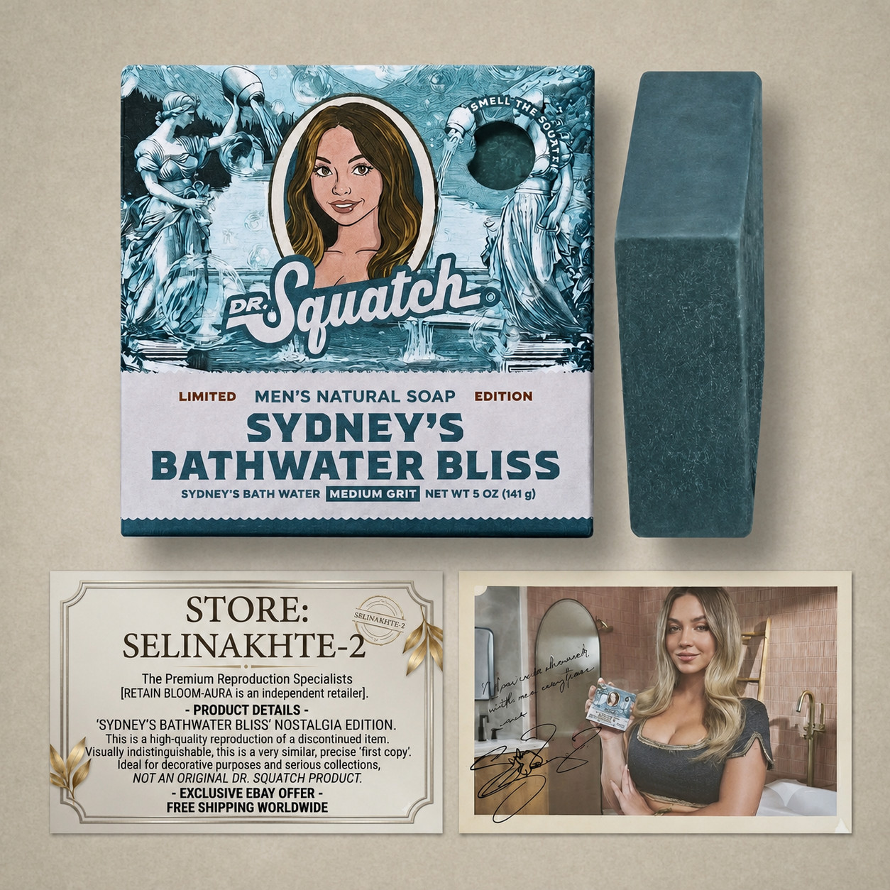 Dr. Squatch Sydney Sweeney Bathwater Bar Soap LE 5000 – IN HAND