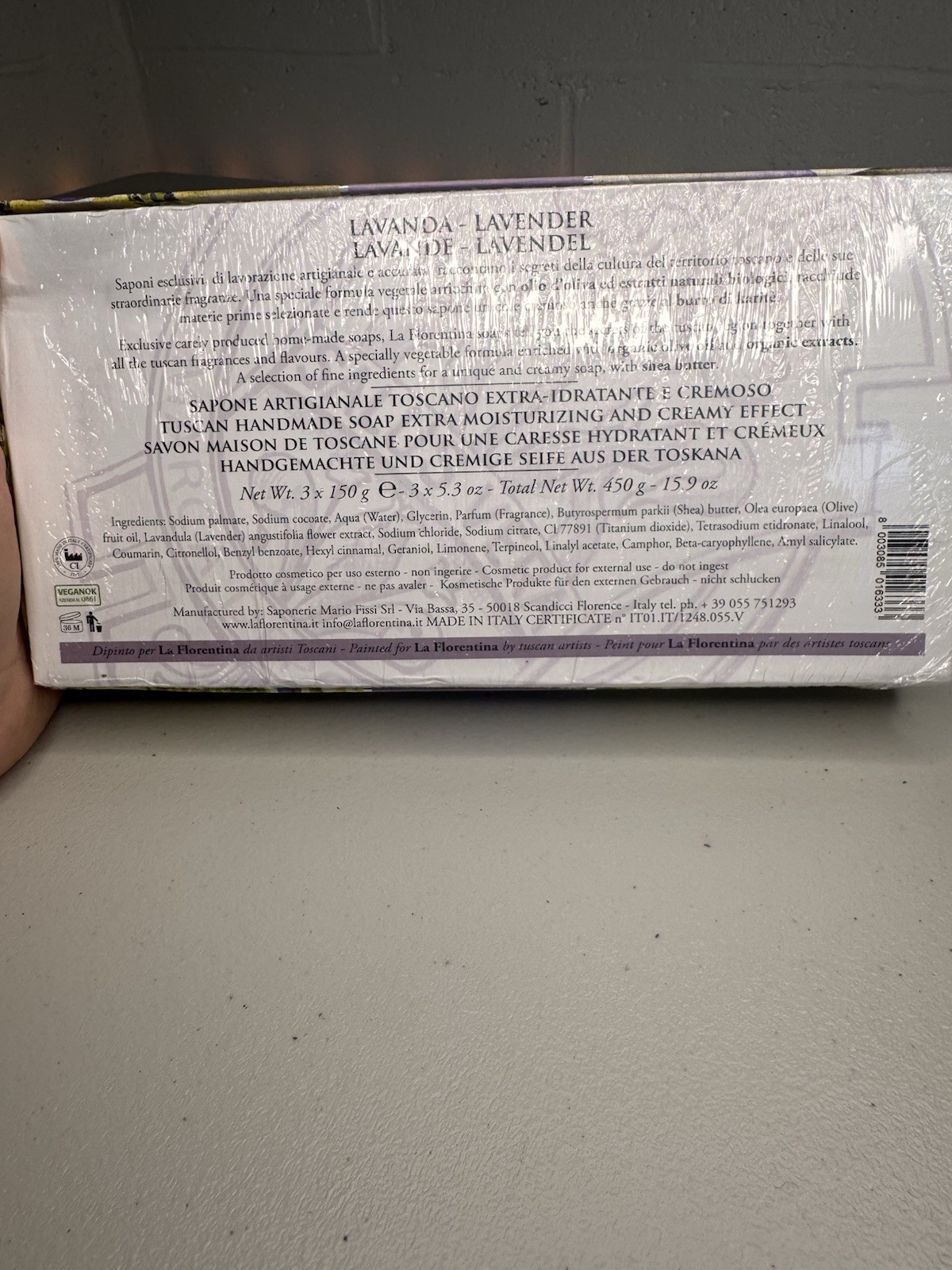 La Florentina Lavanda Lavender Handmade Vegan Moisturizing Soap Multipack Italy