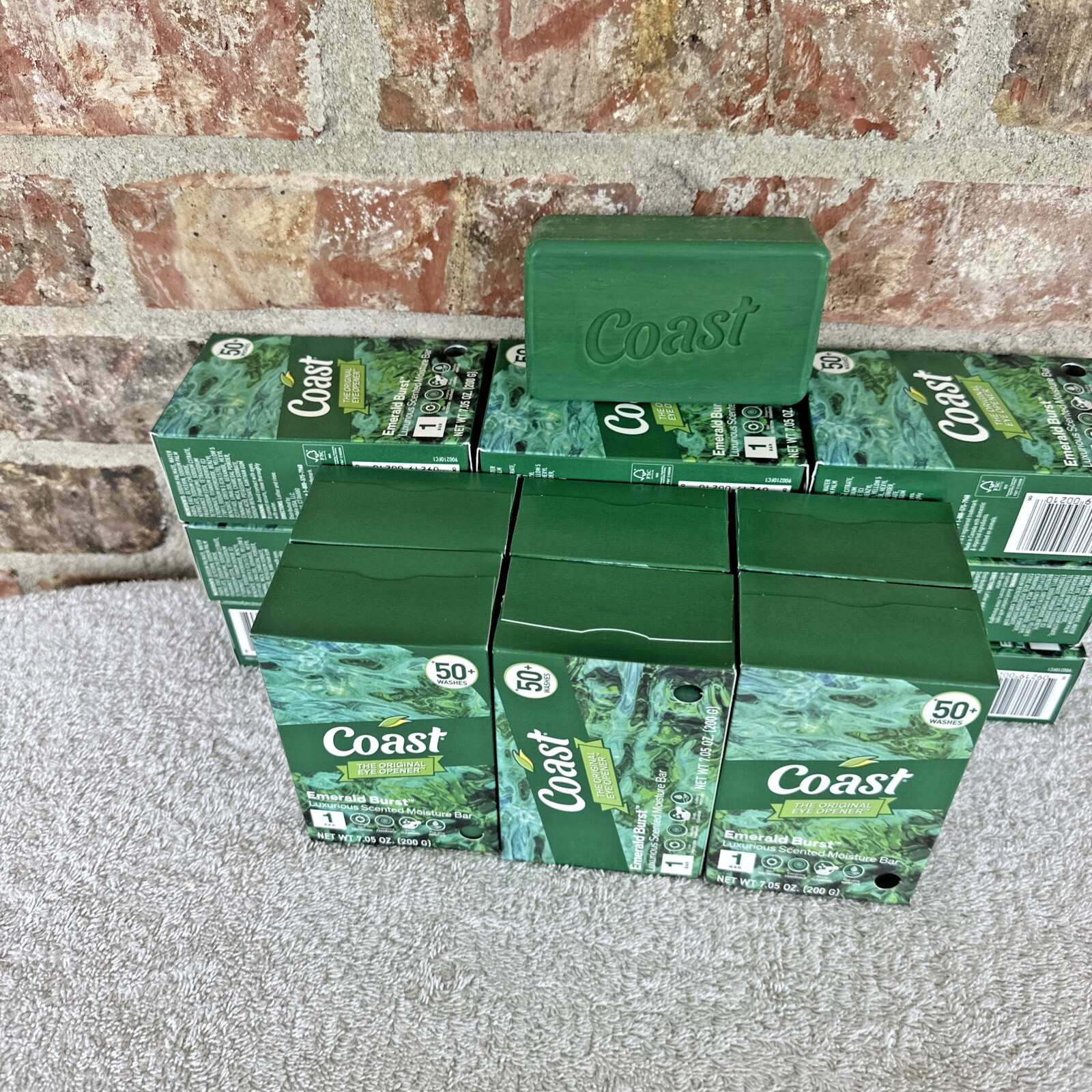 Coast 18 Bars Soap Moisturizing Luxurious Emerald Burst Each Bar 7.05 Oz Jumbo18