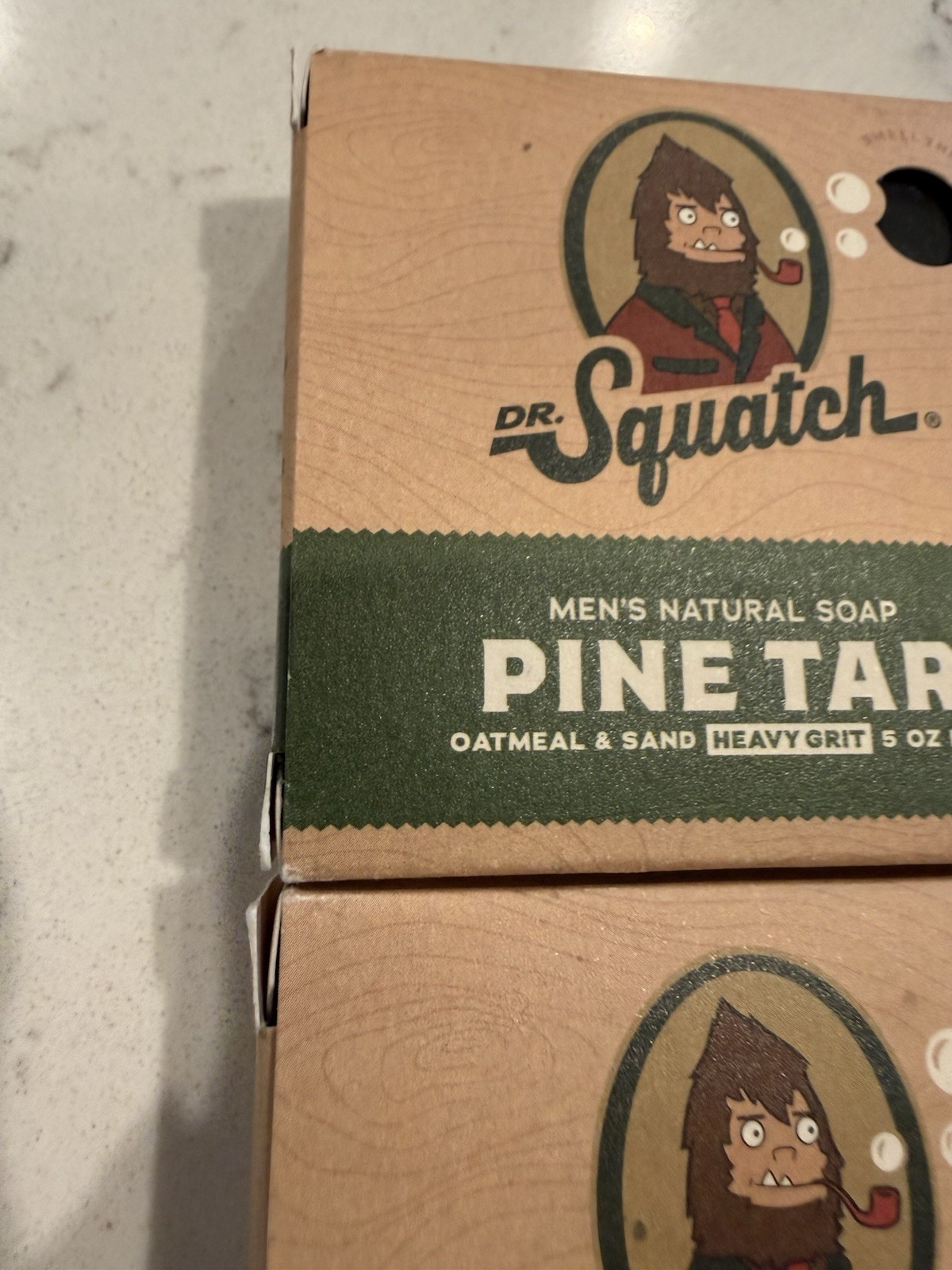 2x Dr. Squatch All Natural Bar Soap for Men with Heavy Grit, Pine Tar