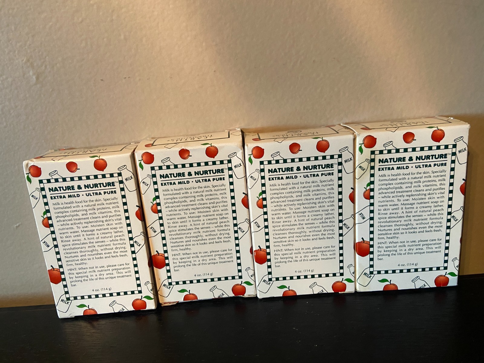 NEW Lot of 4 Earth Therapeutics Natural Milk Nutrient Soap – Peaches & Cream