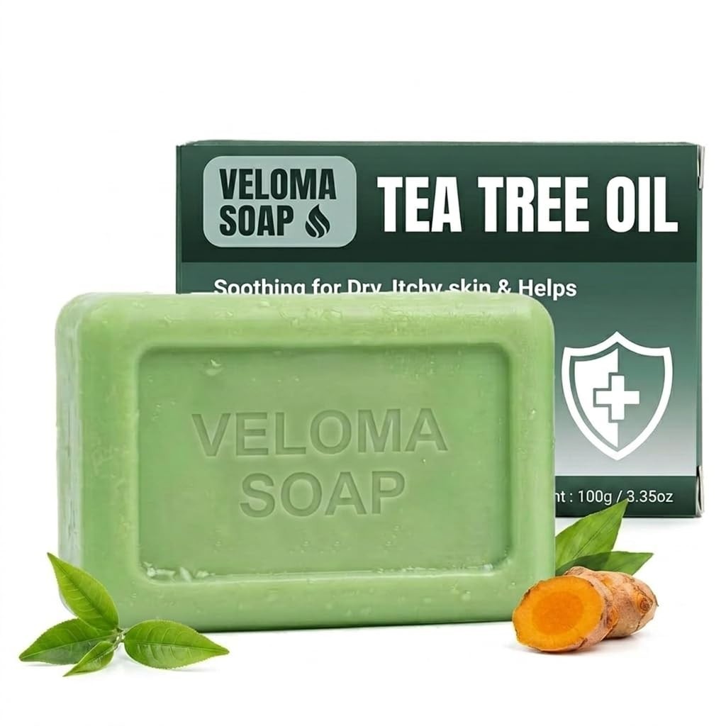 Veloma Antifungal Soap,Veloma Soap,Soothing Tea Tree & Eucalyptus, Deep Pore Cle