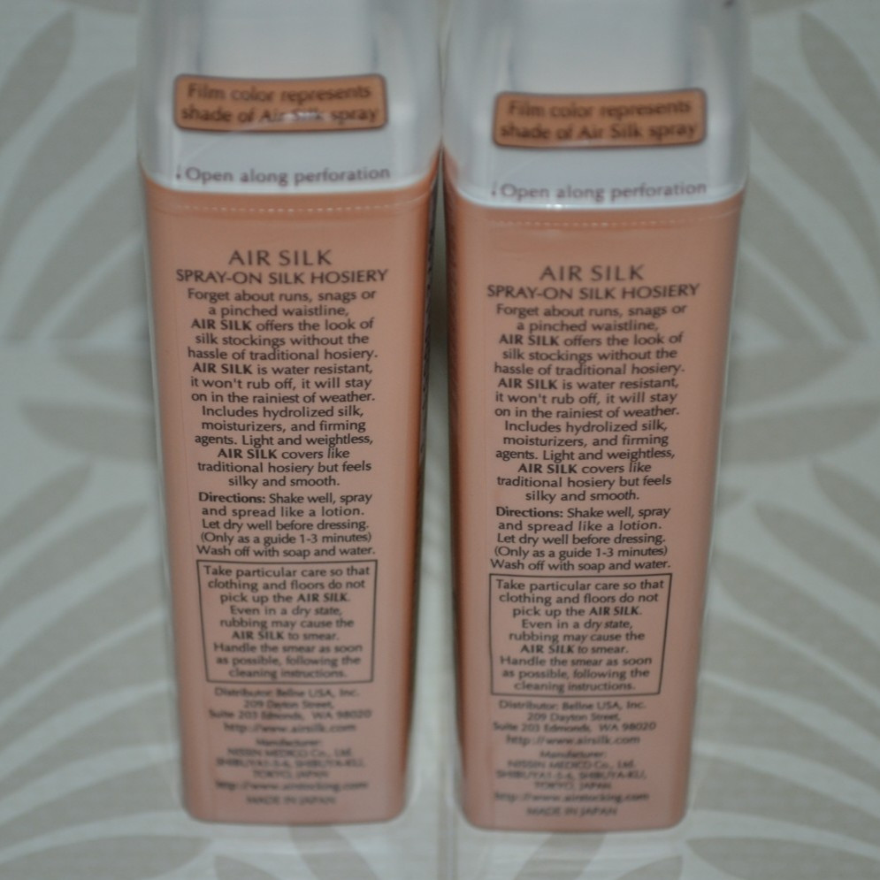 2- Air Silk Spray-On Silk Hosiery Terra 0.7 oz Travel Size New Rare