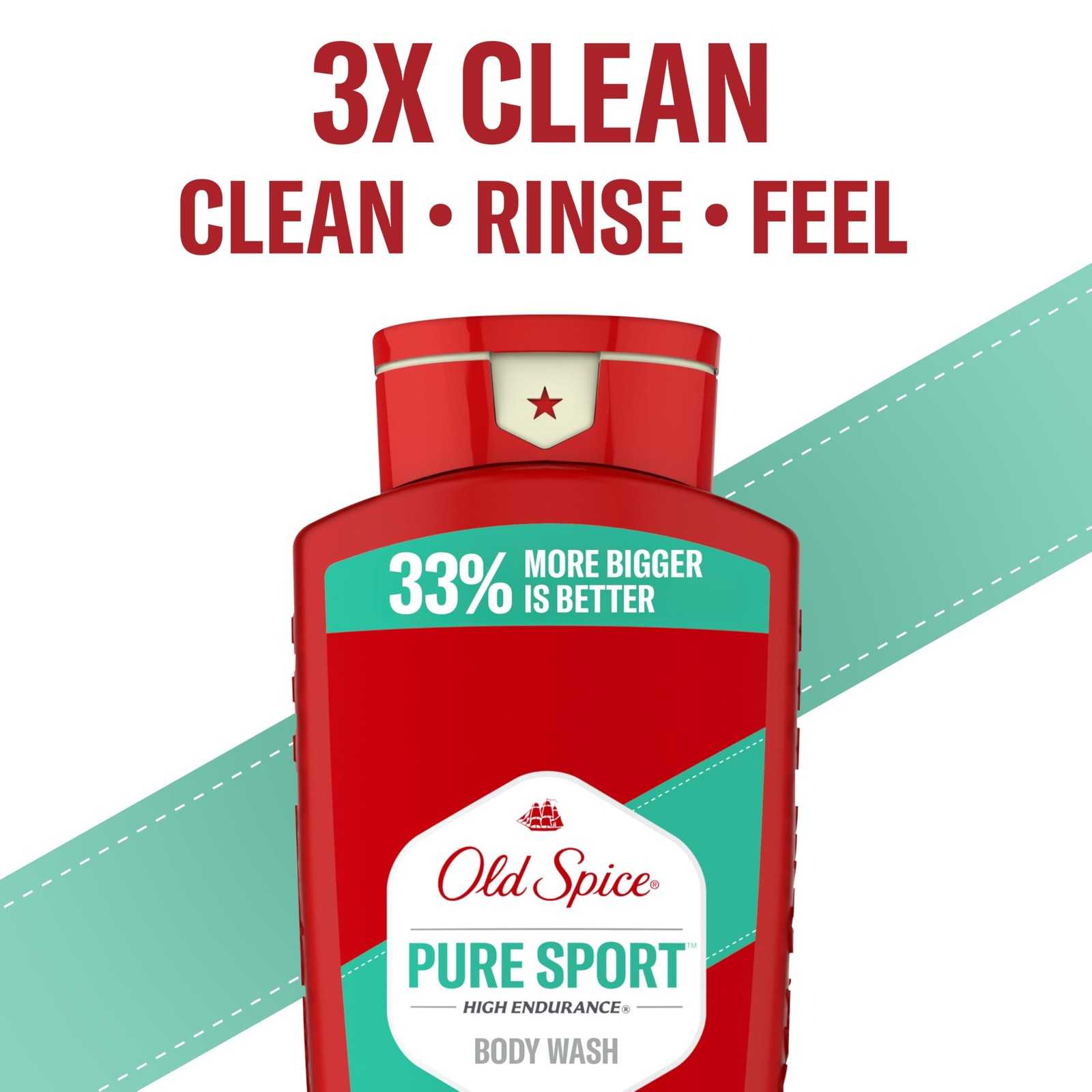 Old Spice Refreshing Body Wash for Men, High 24 Fl Oz (Pack of 4), Red
