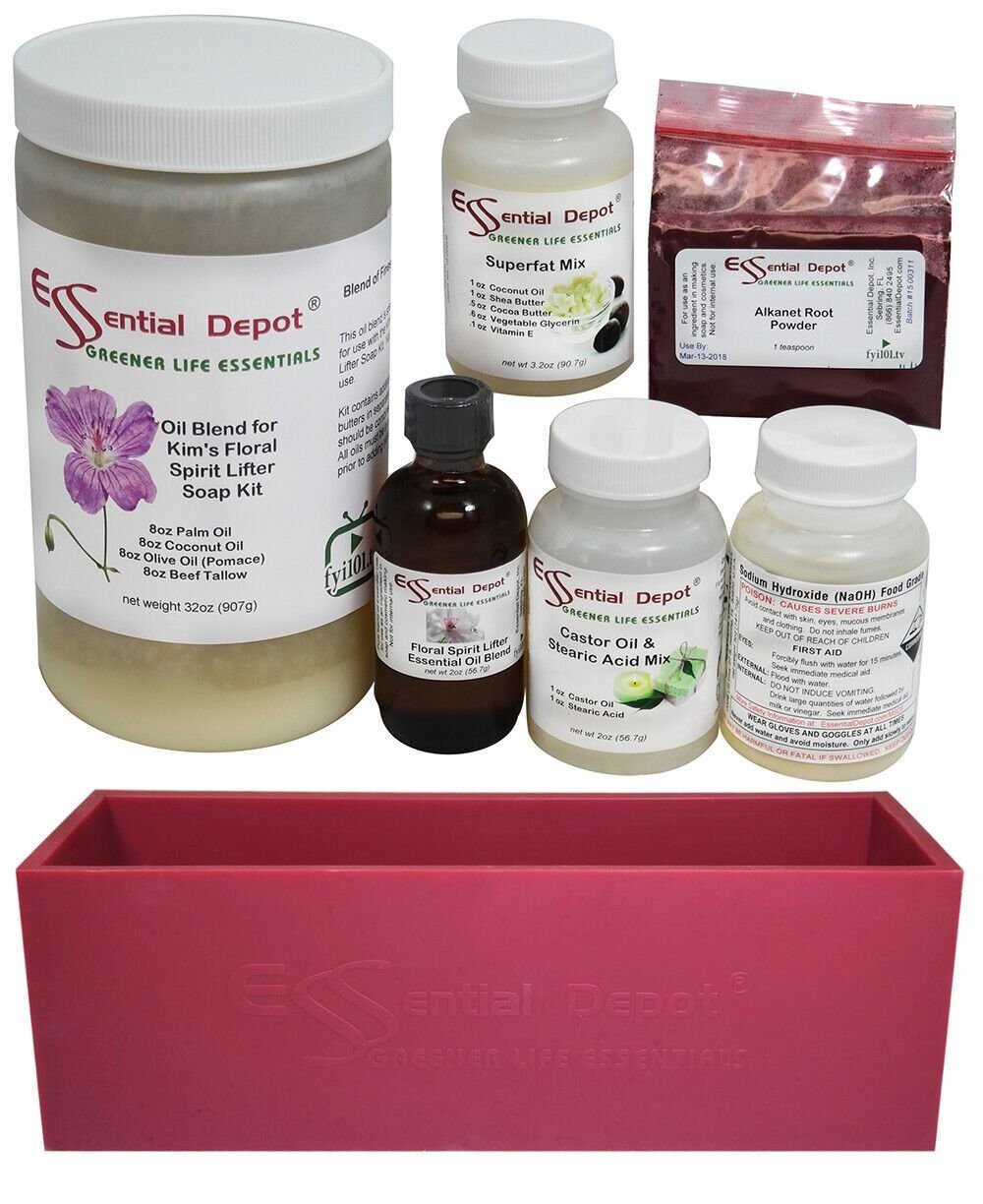 Kim’s Floral Spirit Lifter – RED Silicone Mold Soap Kit