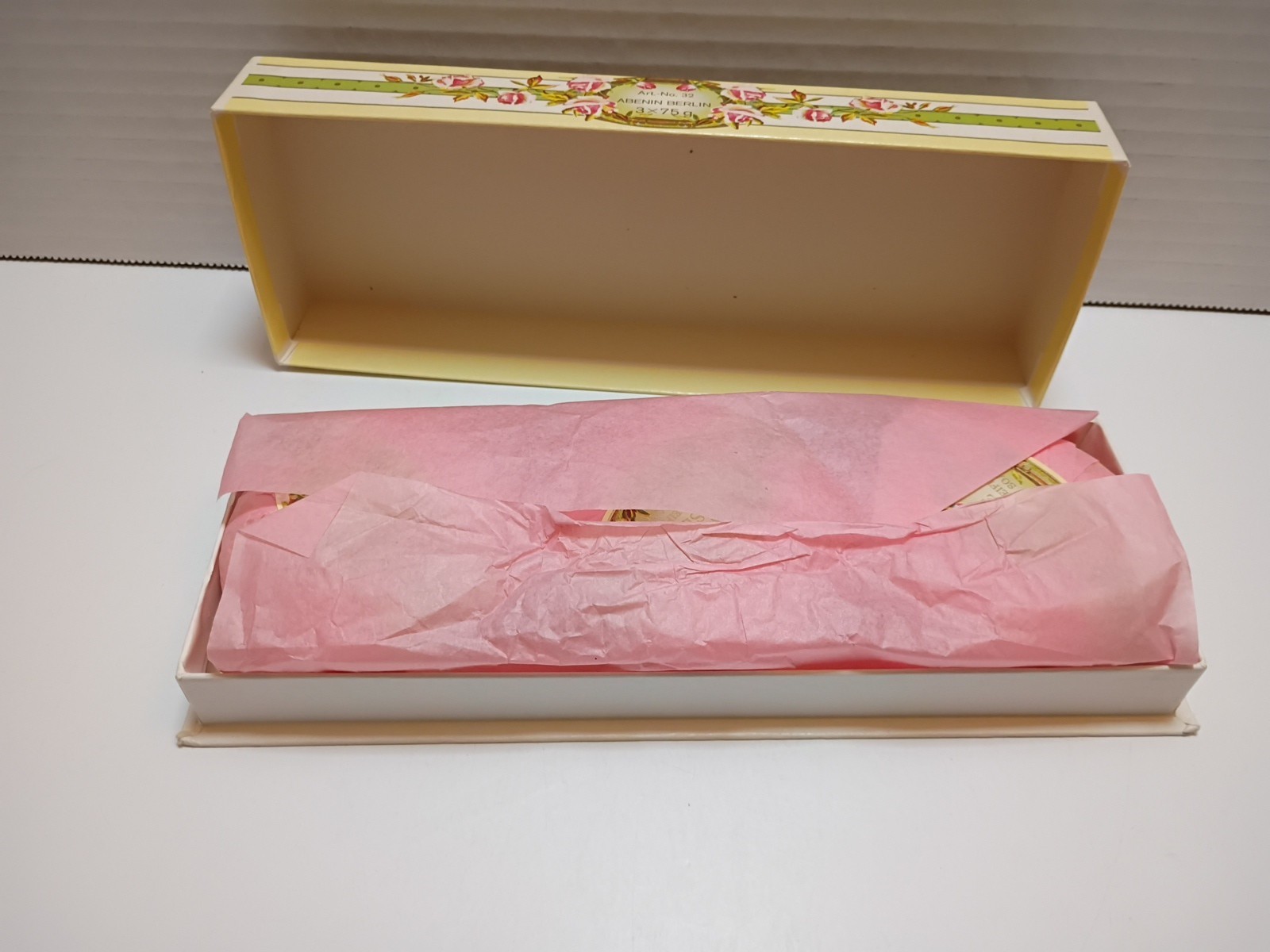 vintage 1920 savon rose luxusseife luxury soap 3 bars