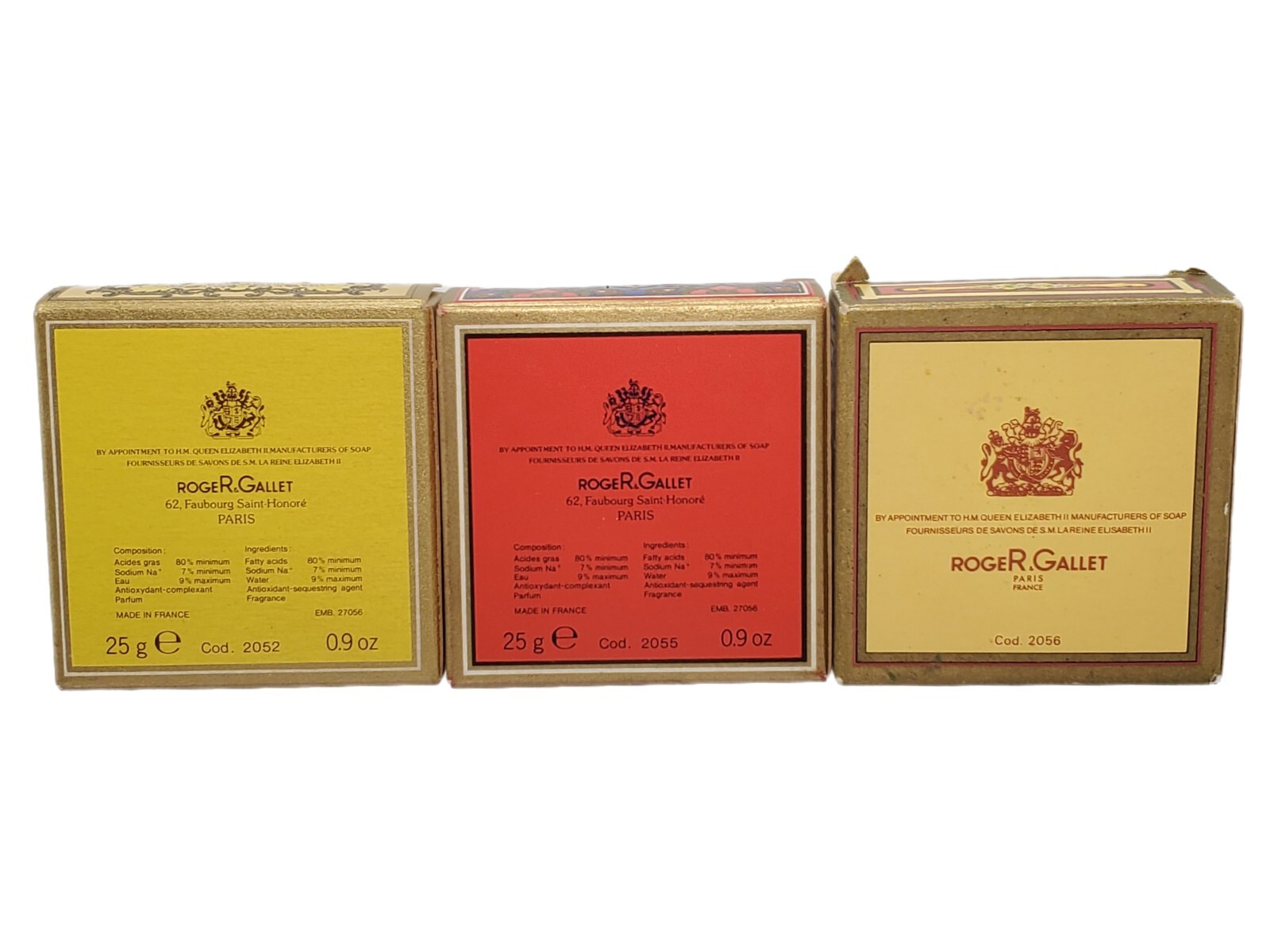 (8) Vtg ROGER & GALLET Guest Soaps Pack 0.9oz Each Luxury Paris New Old Stock