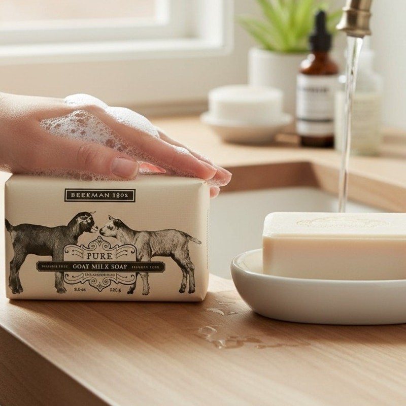 Beekman 1802 Pure Goat Milk Bar Soap 9 Oz Fragrance Free Sulfate Paraben Free,