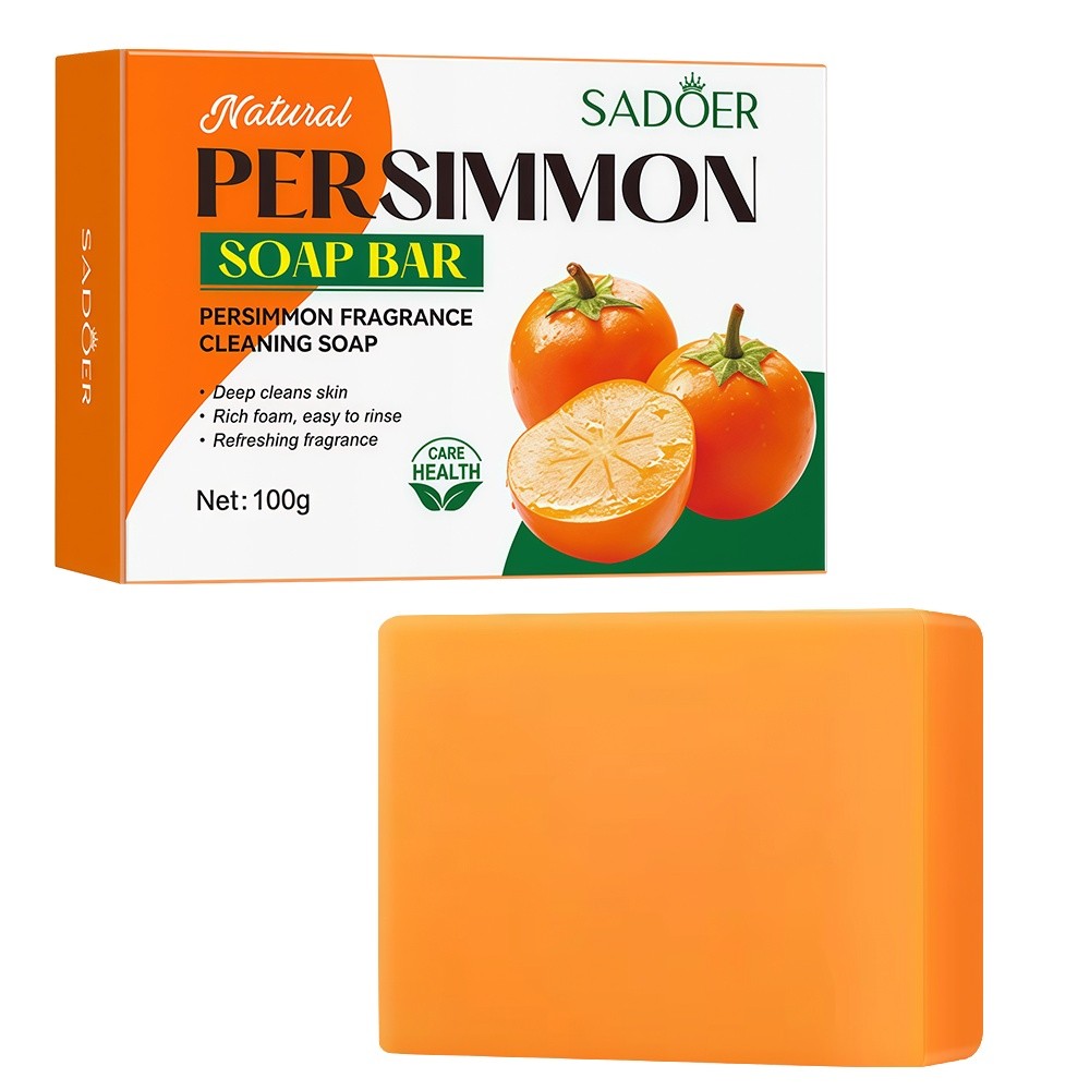Persimmon Soap Bar for Old People Smell, Natural Body Odor Control Bar Soap 100g