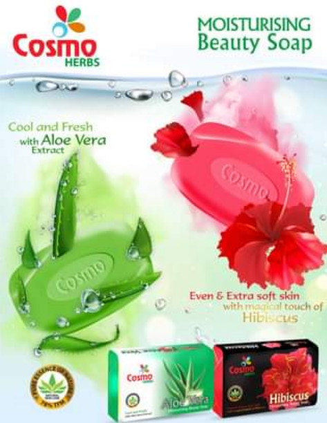 100%Pure Hibiscus-Aloe vera Natural Herbal Moisture Beauty Cool Fresh Soap 100g