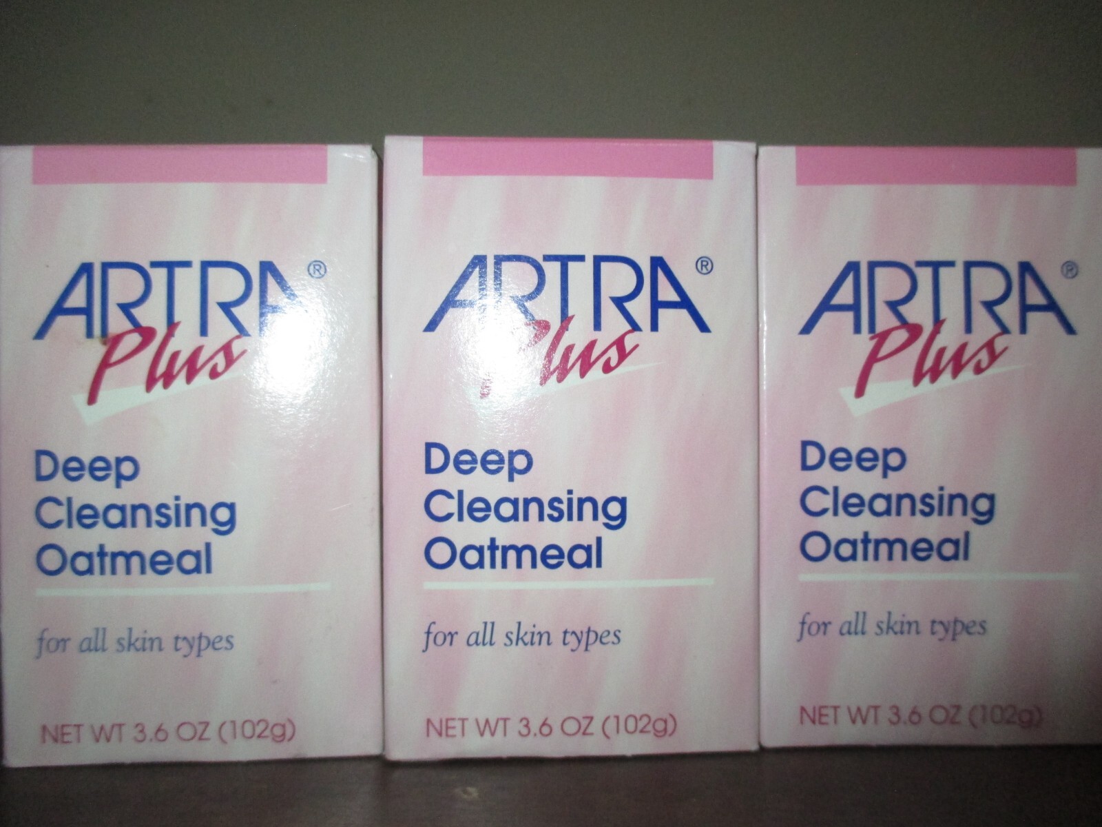 Lot of 3 Artra Plus Deep Cleansing Oatmeal Soap 3.6 Oz. Each