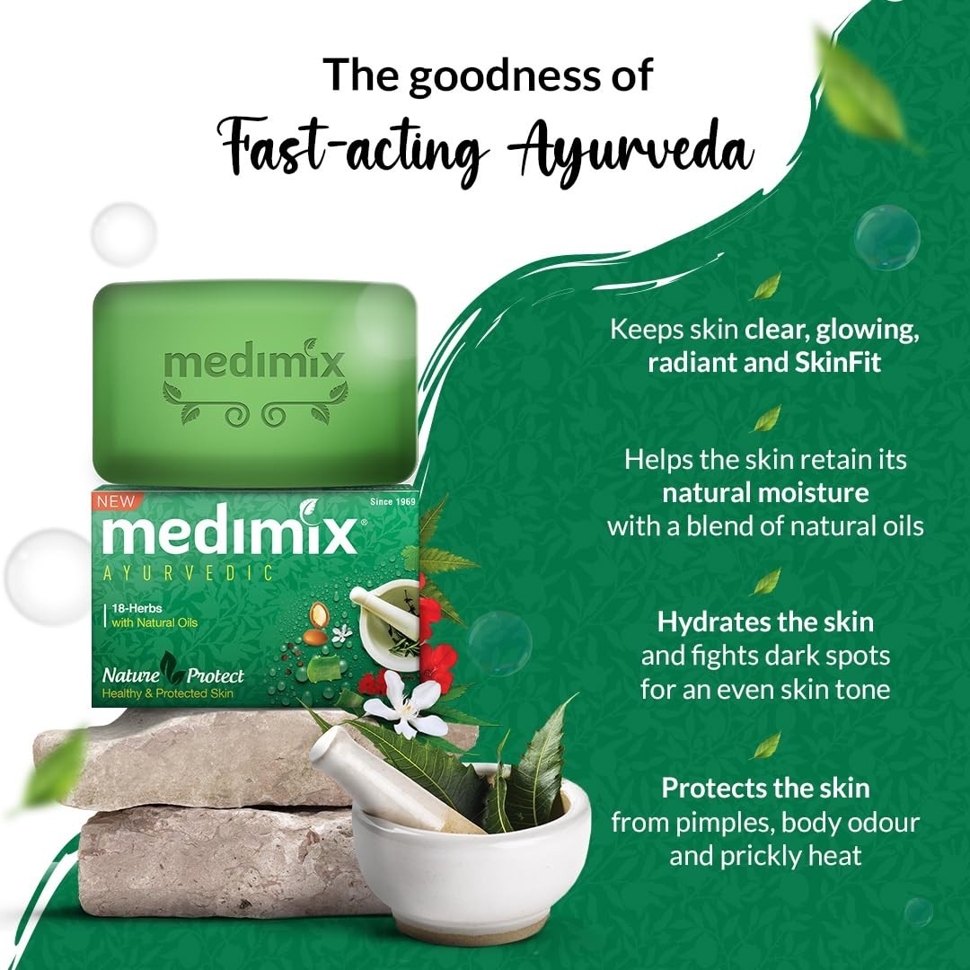 🔥Medimix Classic Herbal Bath Soap 5 x 125g | Ayurvedic 18 Herbs | 625g Pack🔥