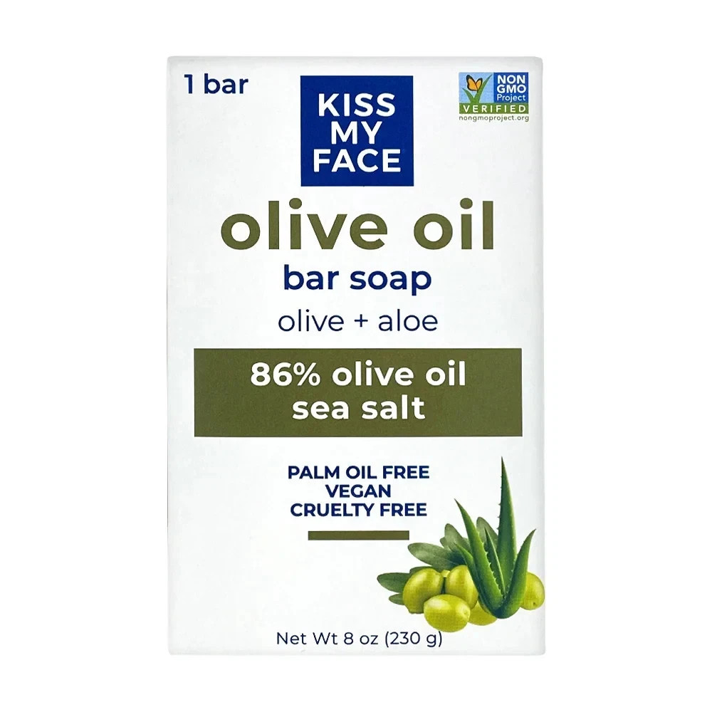 Kiss My Face Olive Oil Bar Soap Olive + Aloe 8 oz Each (Pack of 6)