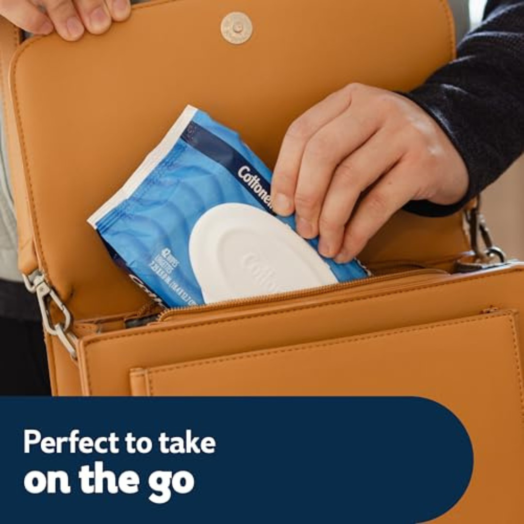 Cottonelle FreshFeel Flushable Wet Wipes for Adults and Kids, 8 Flip-Top Packs