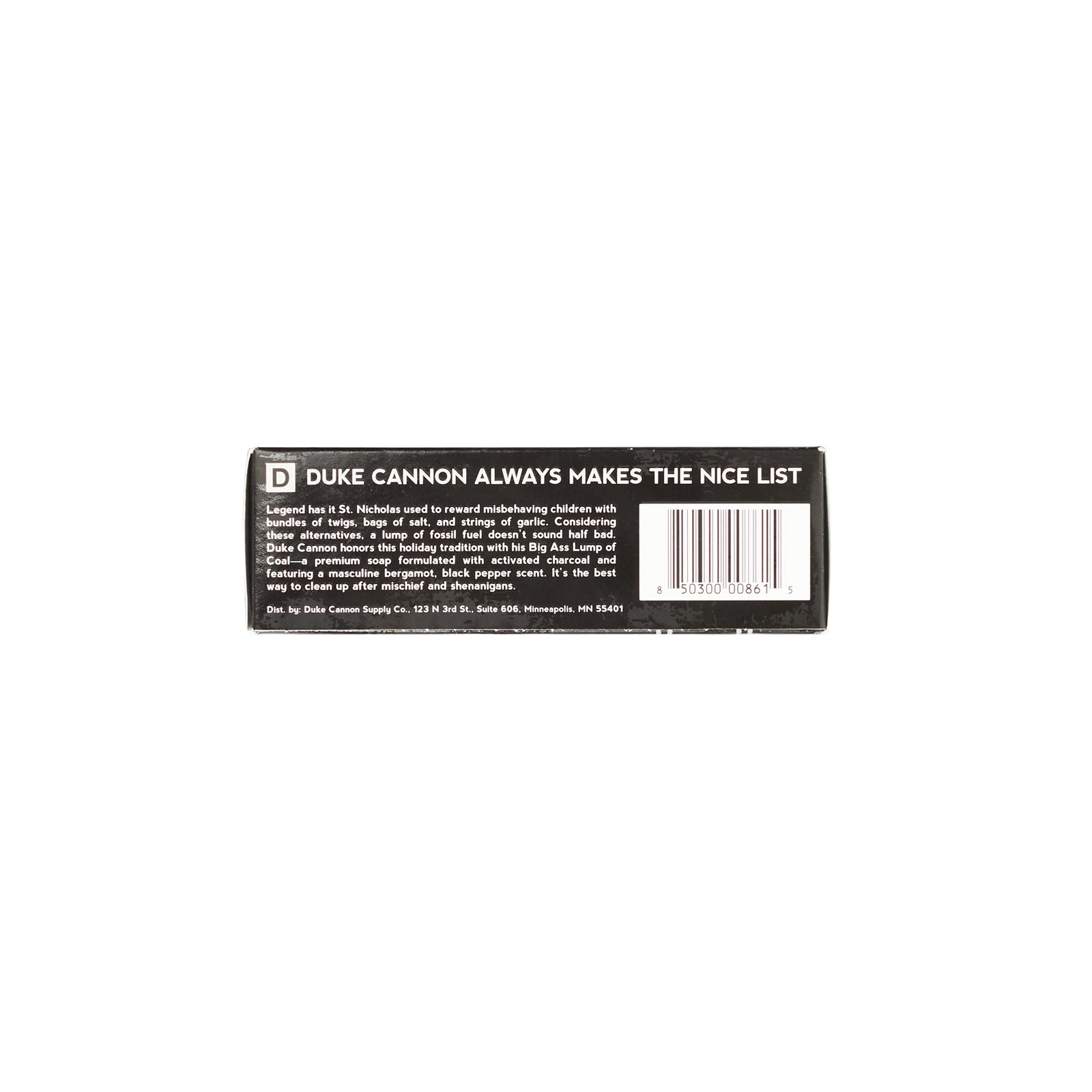 DUKE CANNON SUPPLY CO. BIG ASS LUMP OF COAL BAR SOAP – 1 PACK