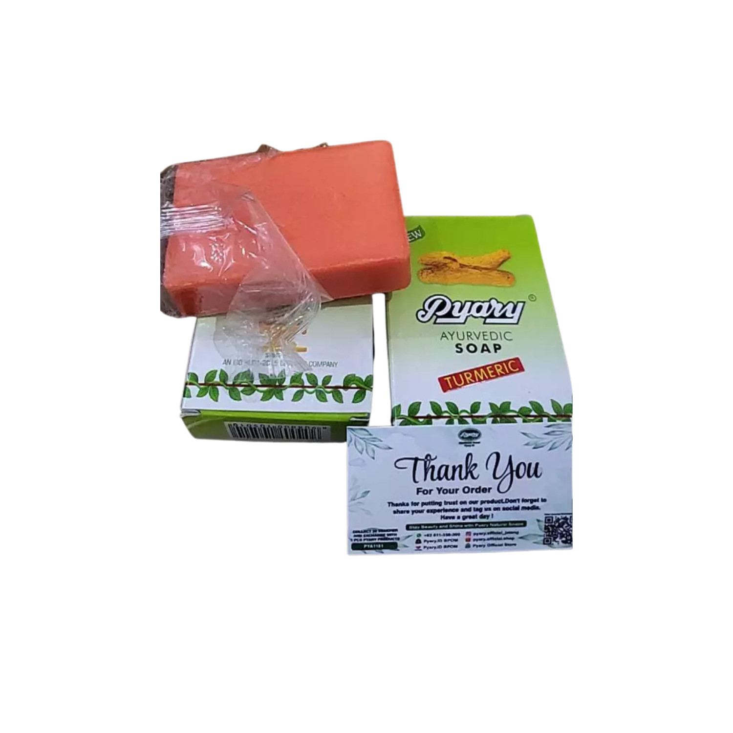 6 Pack Pyary Ayurvedic Soap Bathing Beauty Soap Original Turmeric Soap India