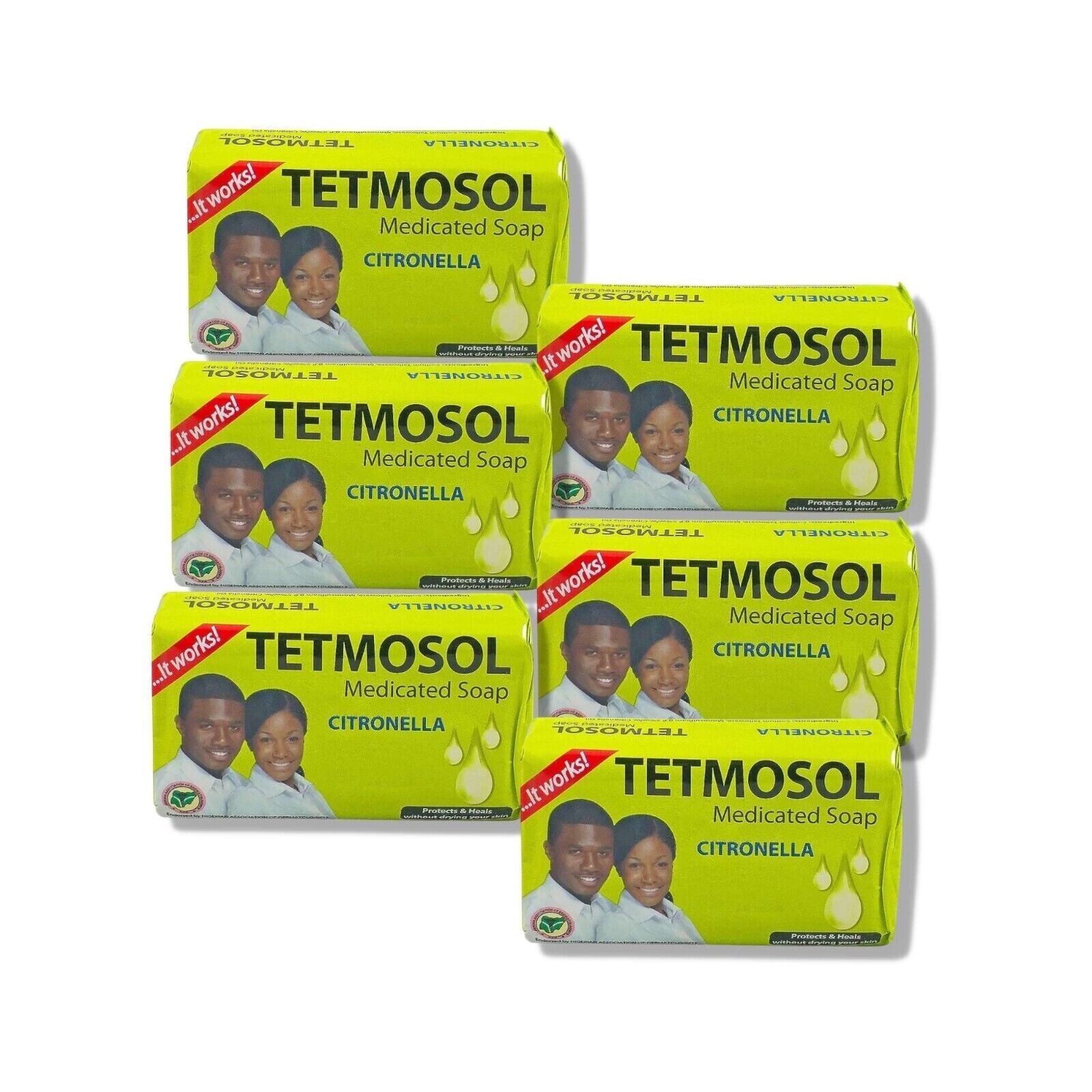 6 X Tetmosol Medicated Soap Citronella LOT OF 6 SOAPS USA FAST PRIORITY SHIPPING