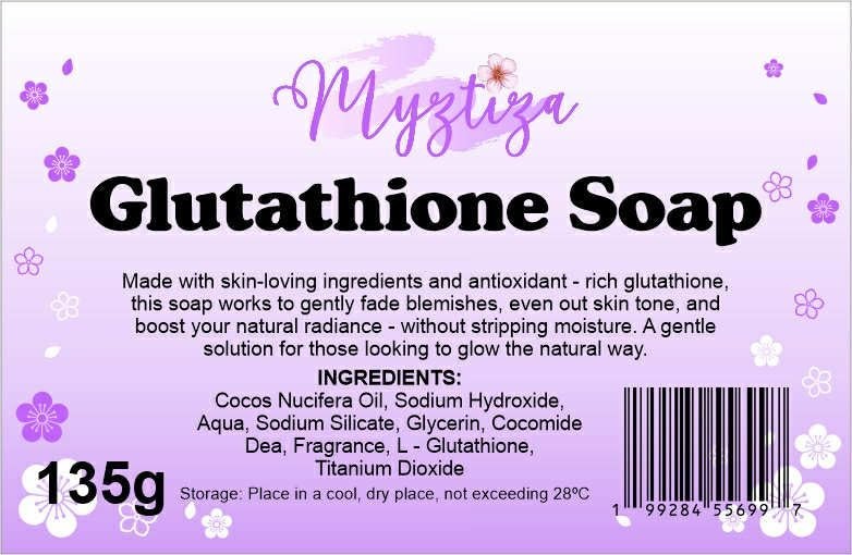 Myztiza Glutathione Bar Soap for Face & Body – 2 Pack 135g Each
