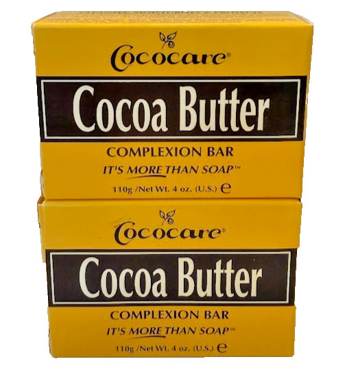 Cococare Cocoa Butter Complexion Bar Soap, 4 oz /110 g Each x2