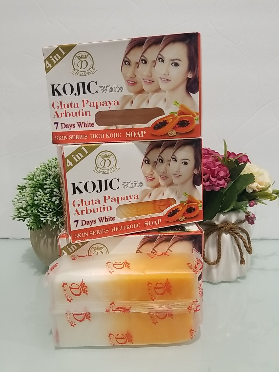 3X Kojic white Gluta Papaya Arbutin 7days White Soap 160g 4 in 1 Free Shipping