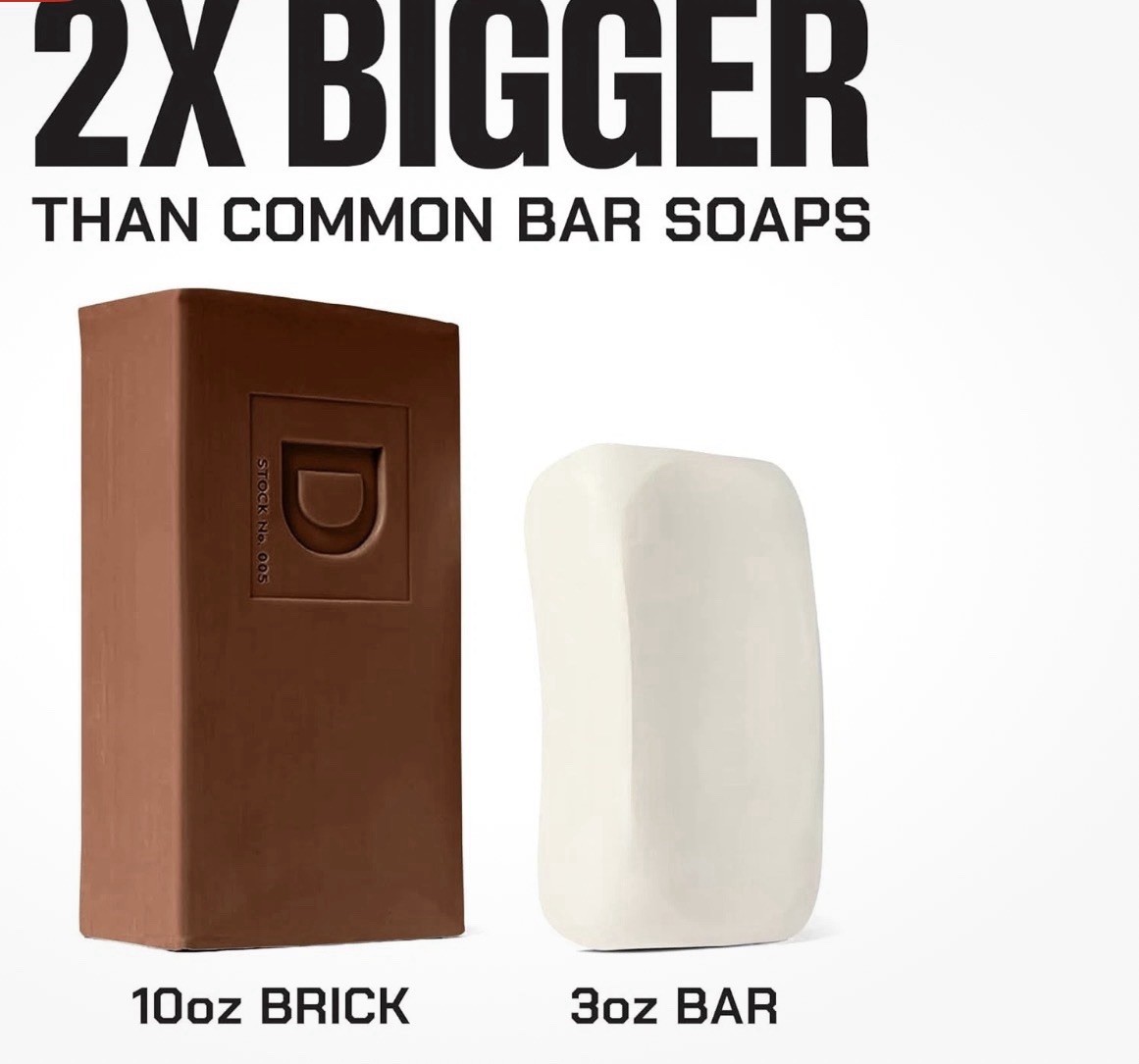 Duke Cannon Big Ass Brick of Bar Soap Old Glory Tobacco Leaf & Leather Men 10oz