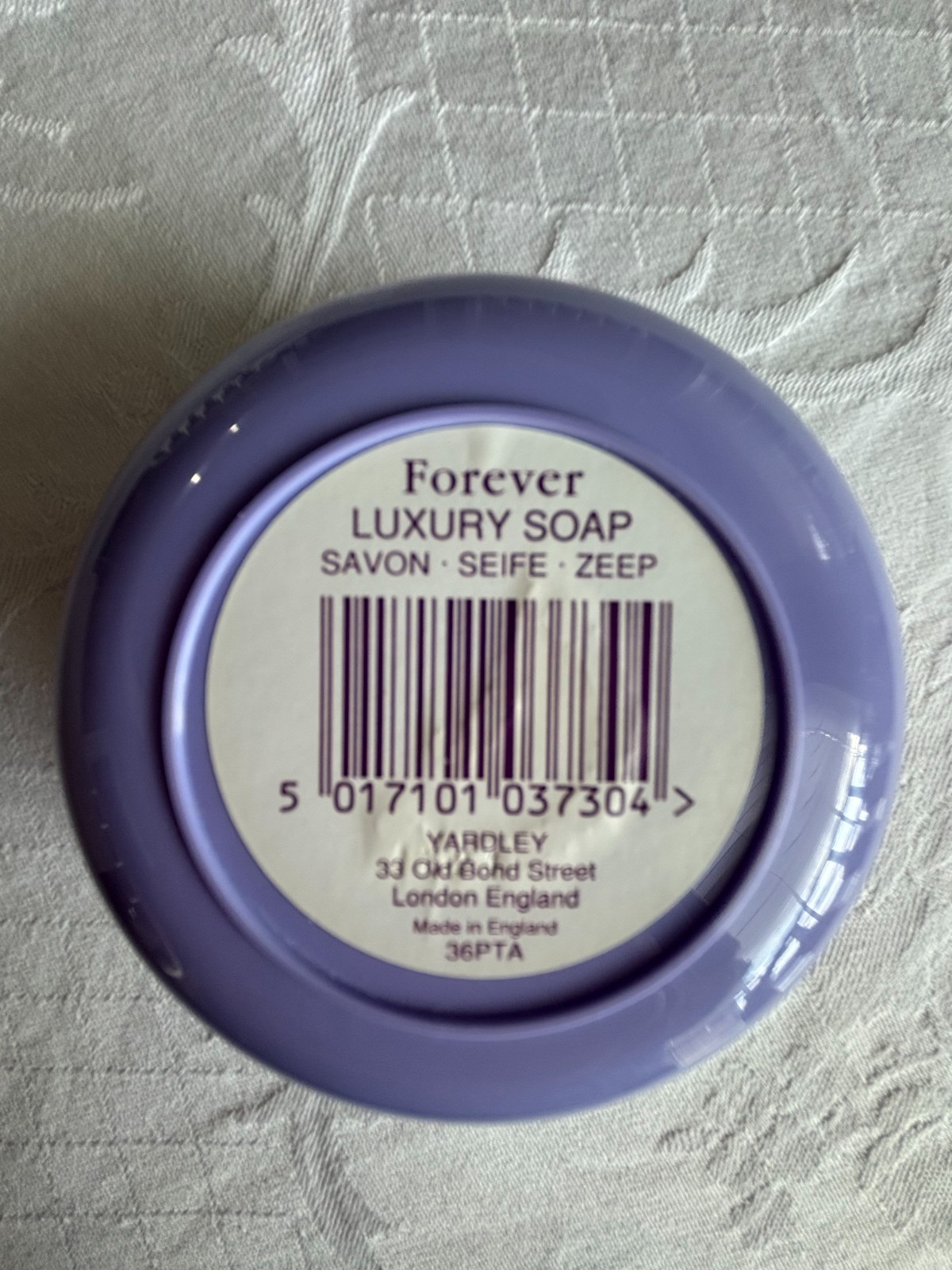 Vintage Yardley London “Forever” Luxury Soap Bar 100g Purple Travel Case 1991