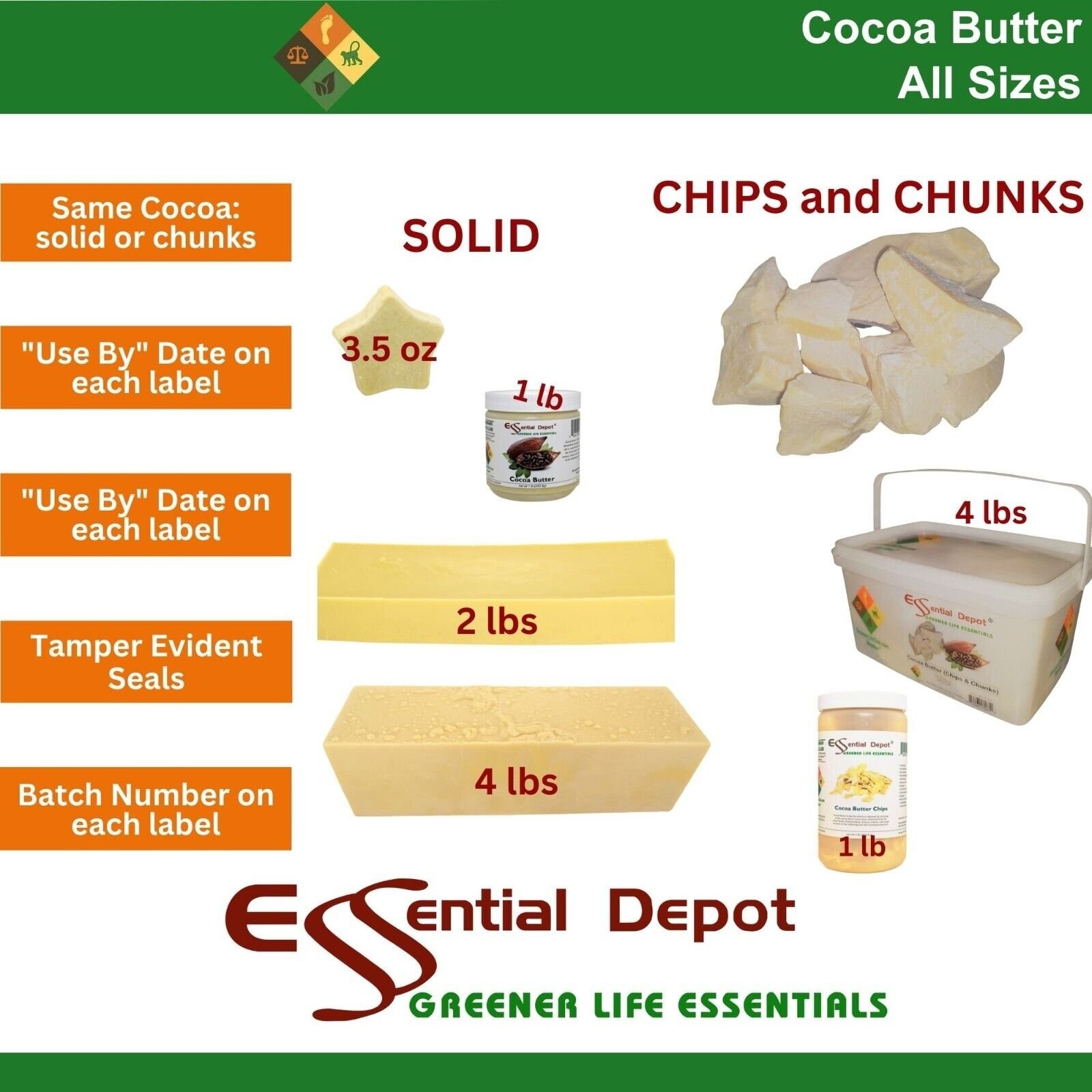 Cocoa Butter Novas – 4 lbs – Greener Life Club Box