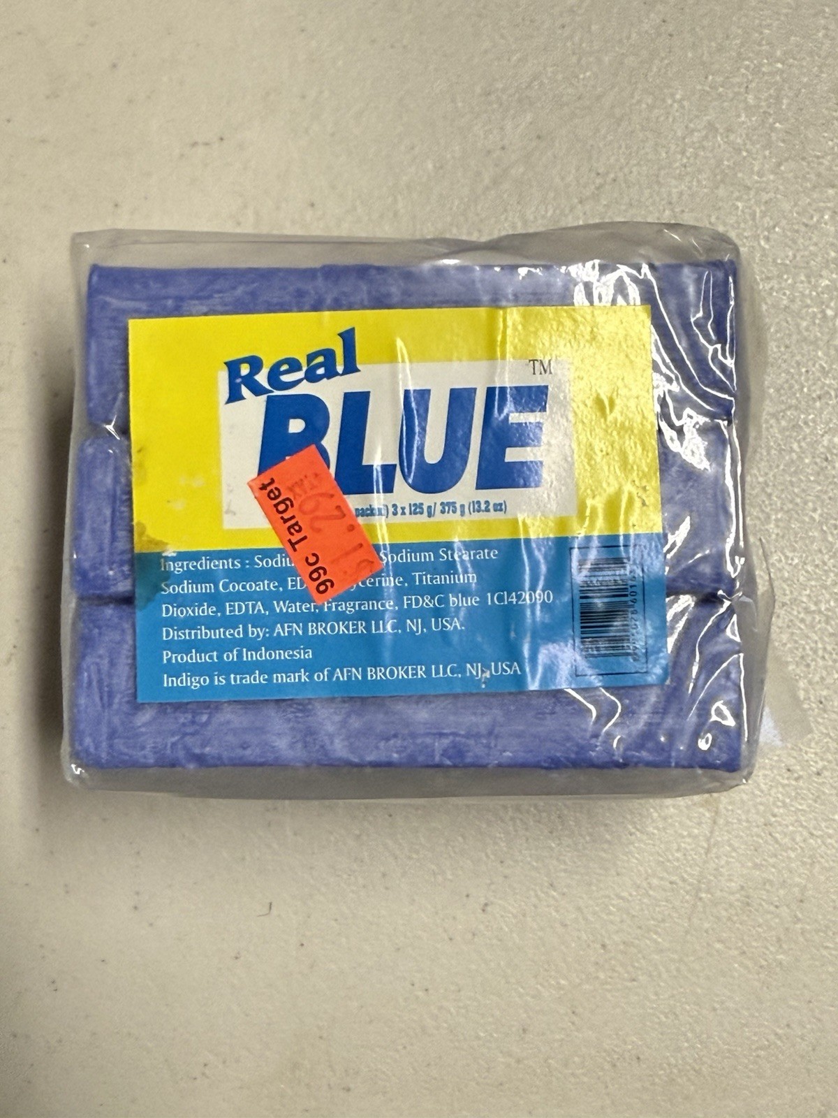 Vintage Real Blue Soap Bars 3 x 125g New Sealed