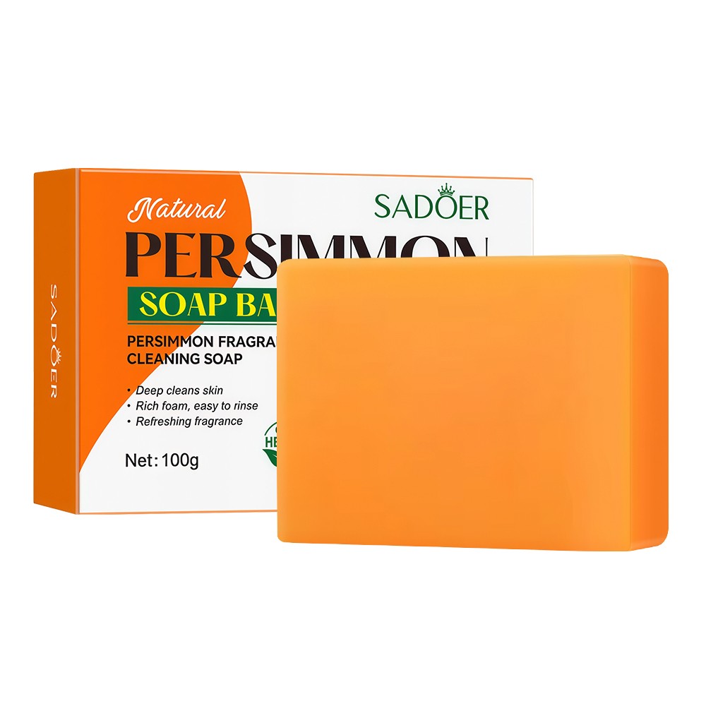Persimmon Soap Bar for Old People Smell, Natural Body Odor Control Bar Soap 100g