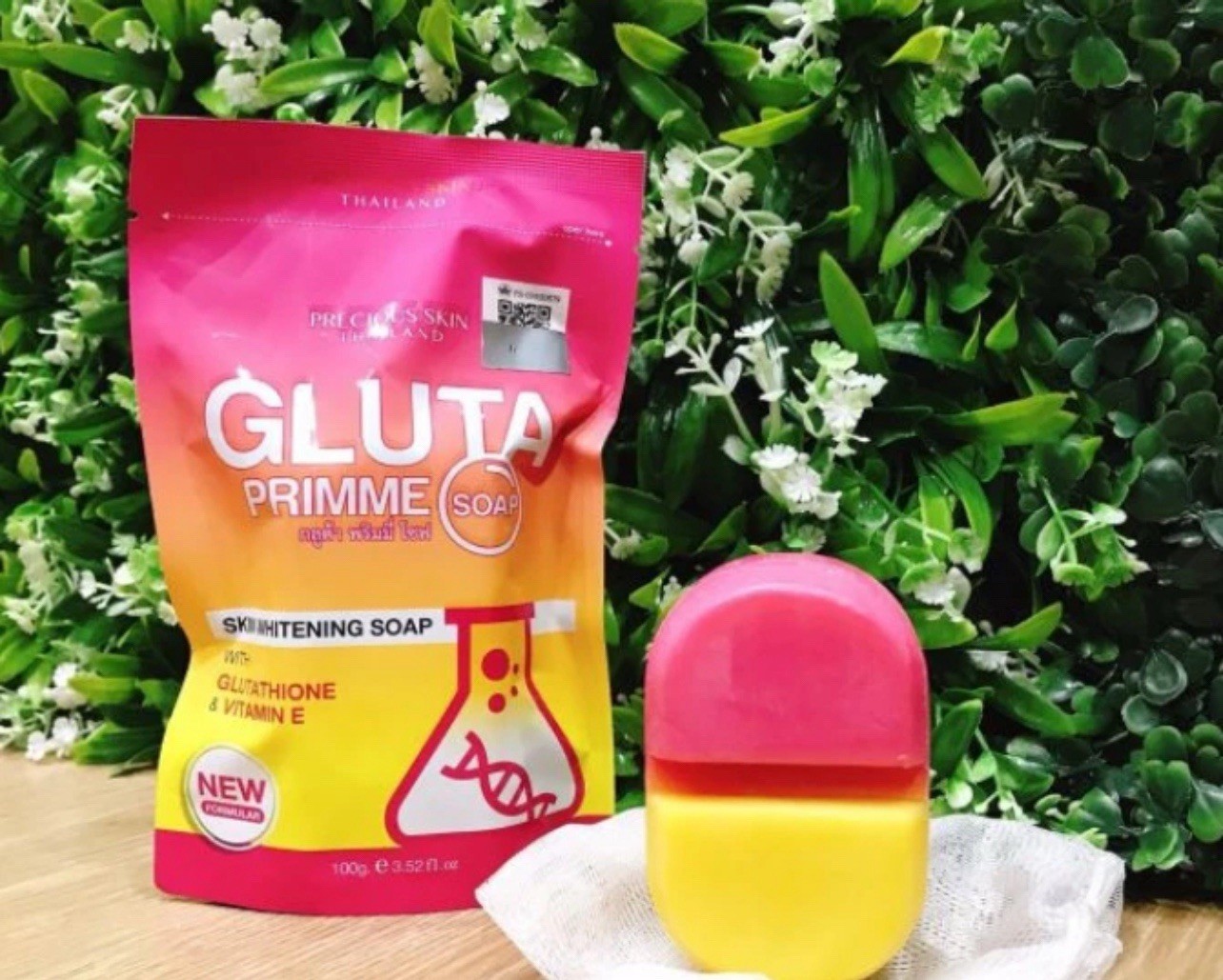 Gluta Body Soap Primme Whitening Skin Care Lightening Remove Dirt Anti Aging