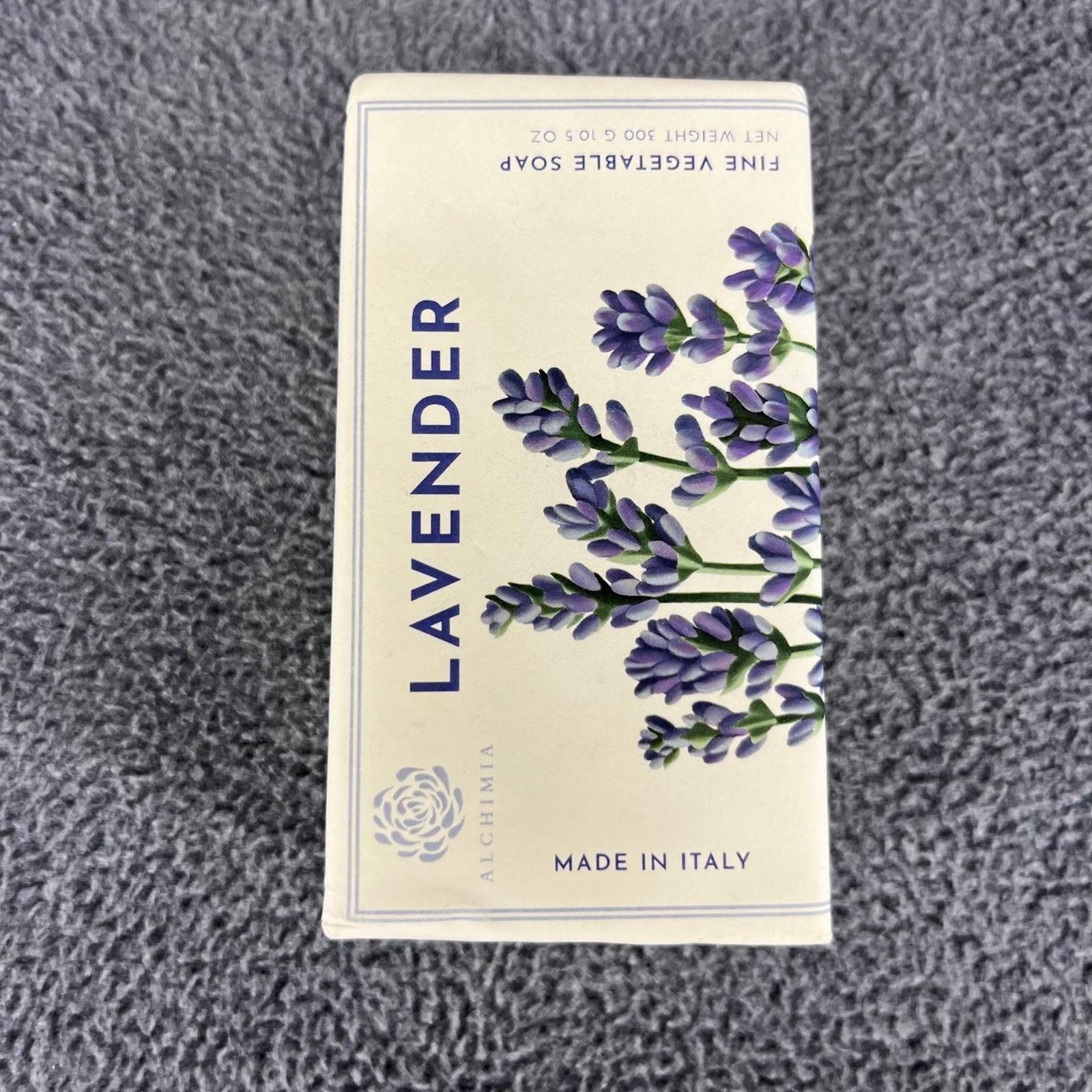 Alchimia Lavender Vegetable Soap Unisex 10.5 oz Purple Made in Italy Floral Bar