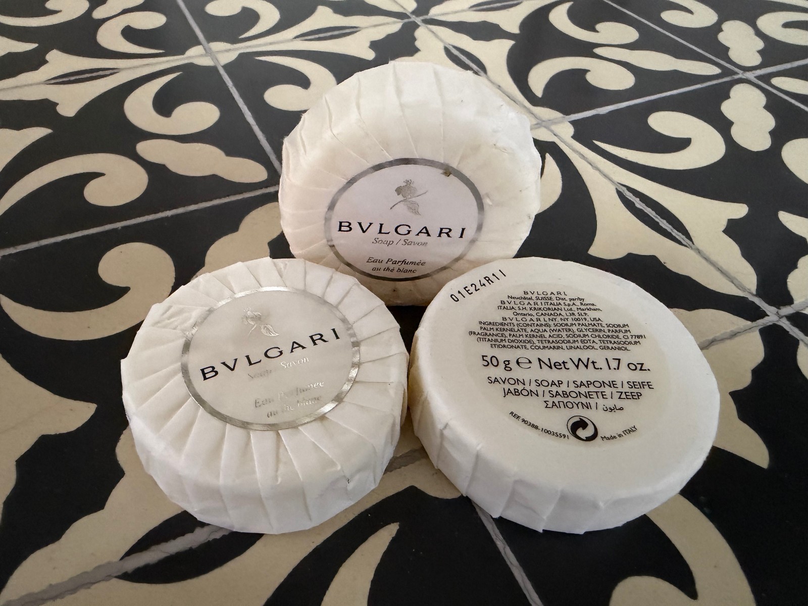 BVLGARI au thé Blanc (White Tea) Soap – 1.7oz / 50g Pack Of 3 NEW