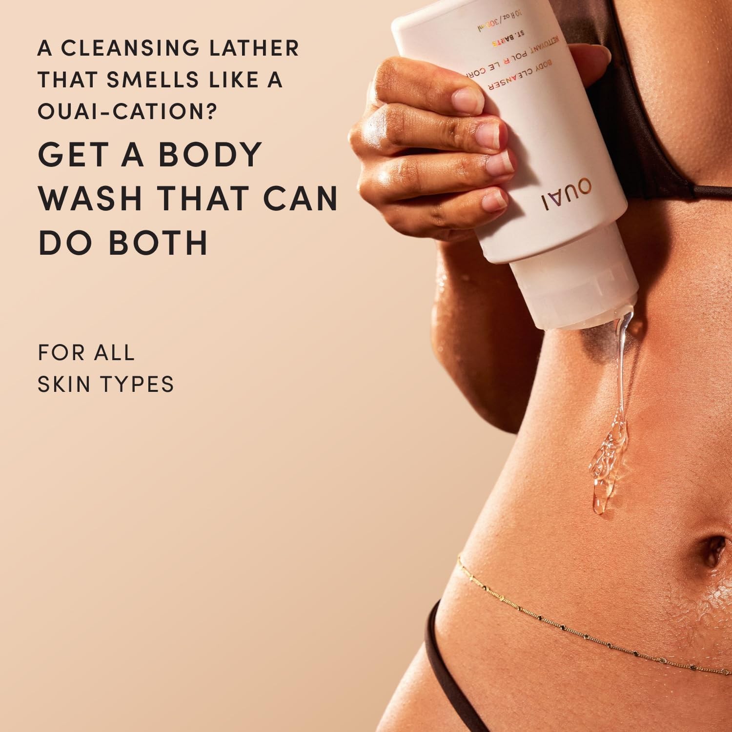 OUAI Body Cleanser, St. Barts Travel Size – Foaming 3 Fl Oz (Pack of 1)