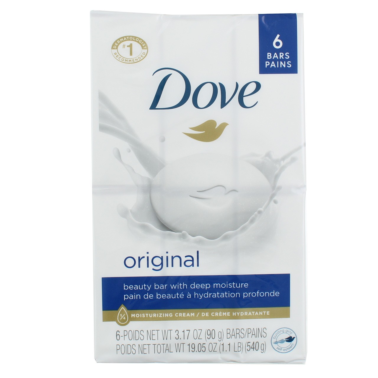 Dove Original Moisturizer Cream Bars, Original, 3.17 oz, 6 Ct