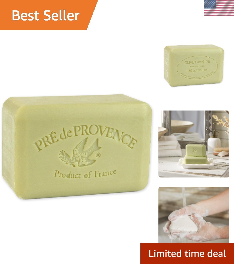 Natural French Soap with Organic Shea Butter – Soothing Olive Oil & Lavender