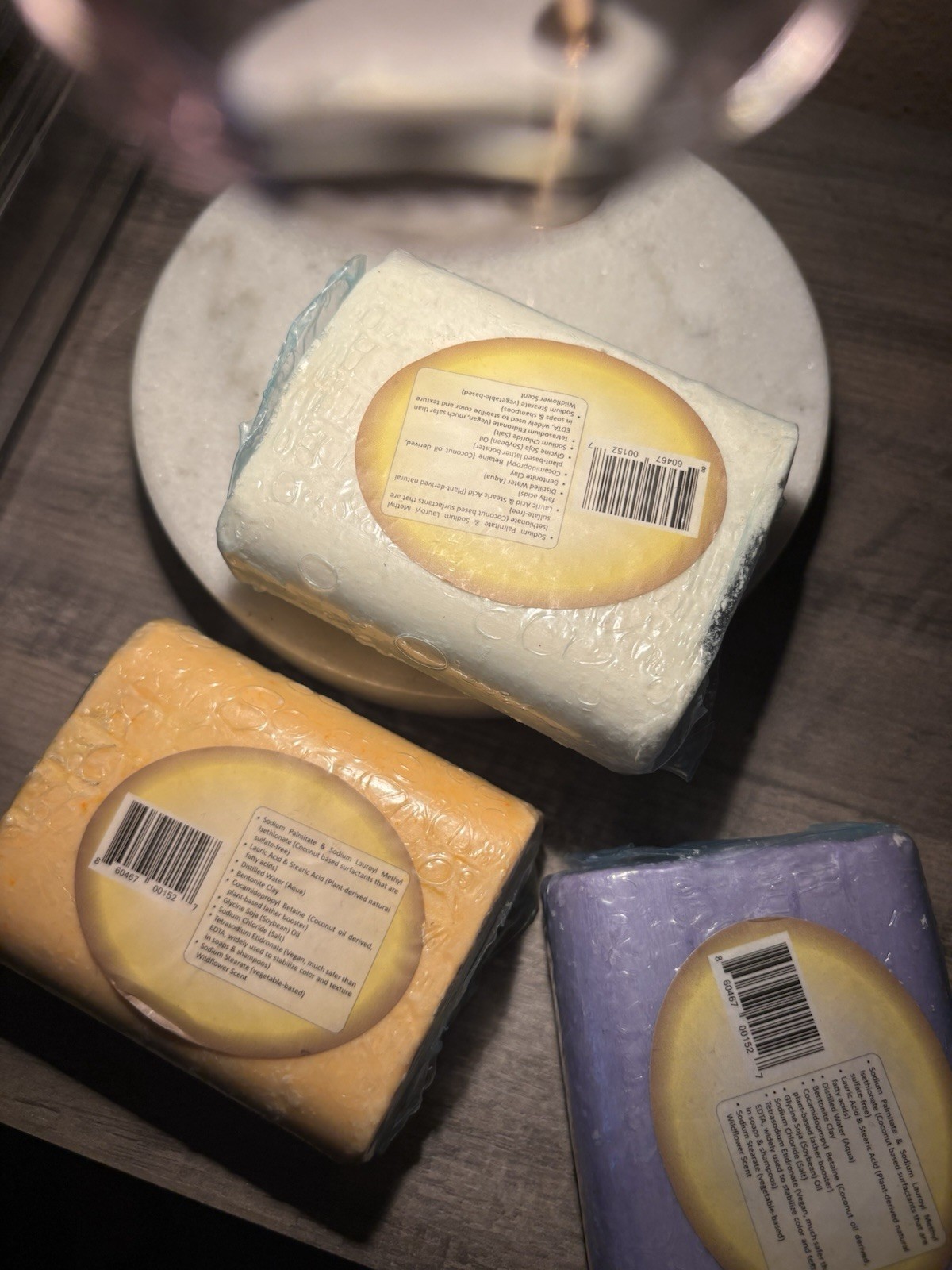Natural Bar Soap Amish Farms 3 Bars Hand Cut Hand Crafted 5+oz Vegan