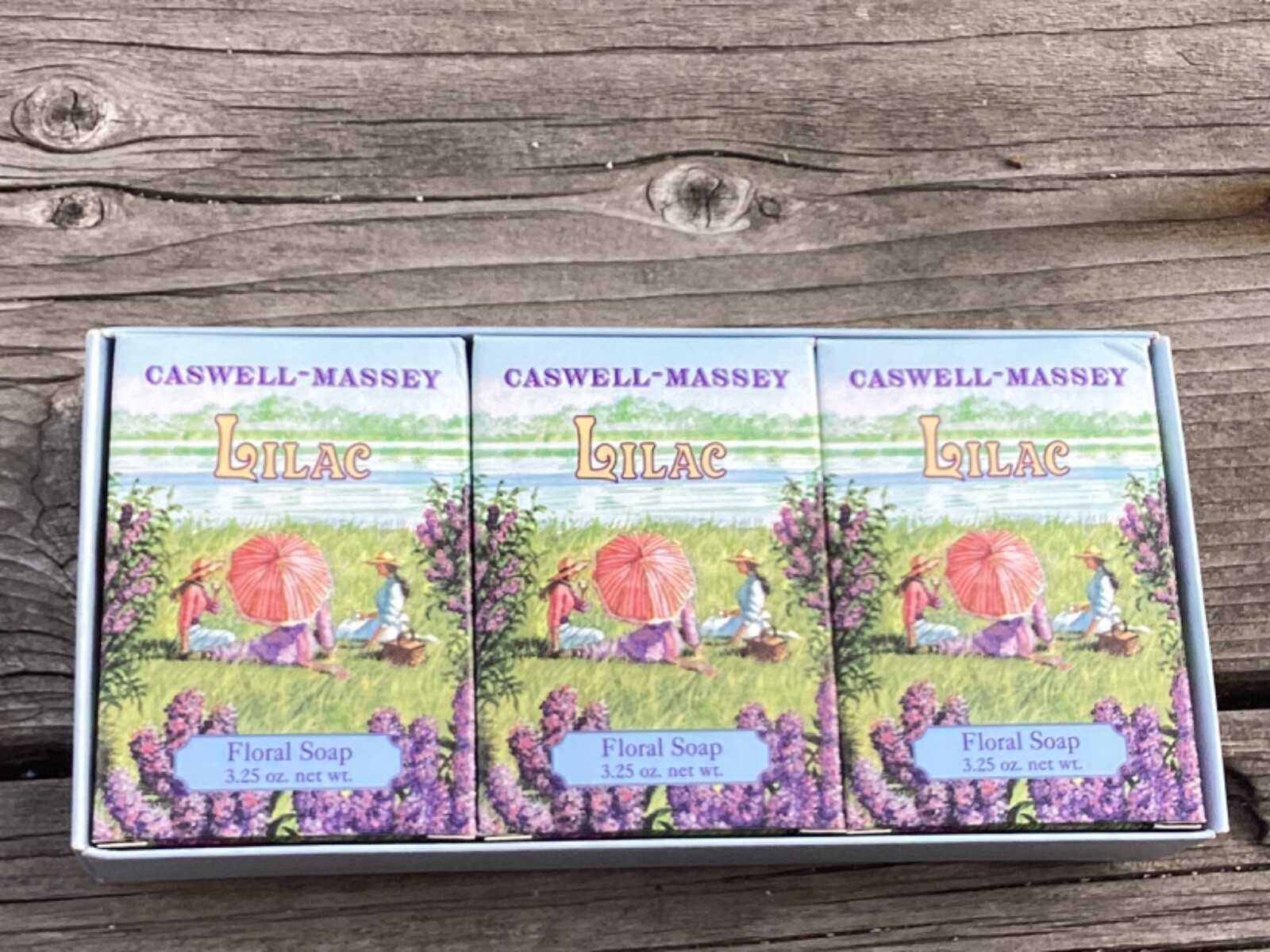 Box of 3 Vintage Casswell-Massey Cake Floral Soap 3.25 oz. each