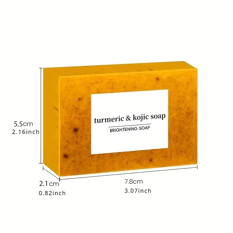 3-Pack Turmeric Glow Soap Bar – Lemon & Kojic Acid, Removing Dark Spots,for acne
