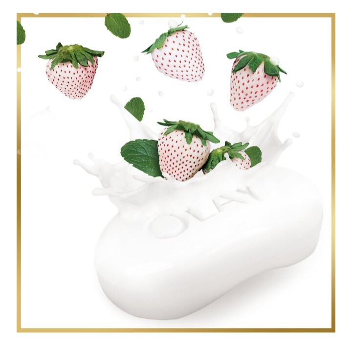 NEW! OLAY (6-BARS) 4 Oz. ●COOLING WHITE STRAWBERRY/MINT● Scented Fresh Outlast.