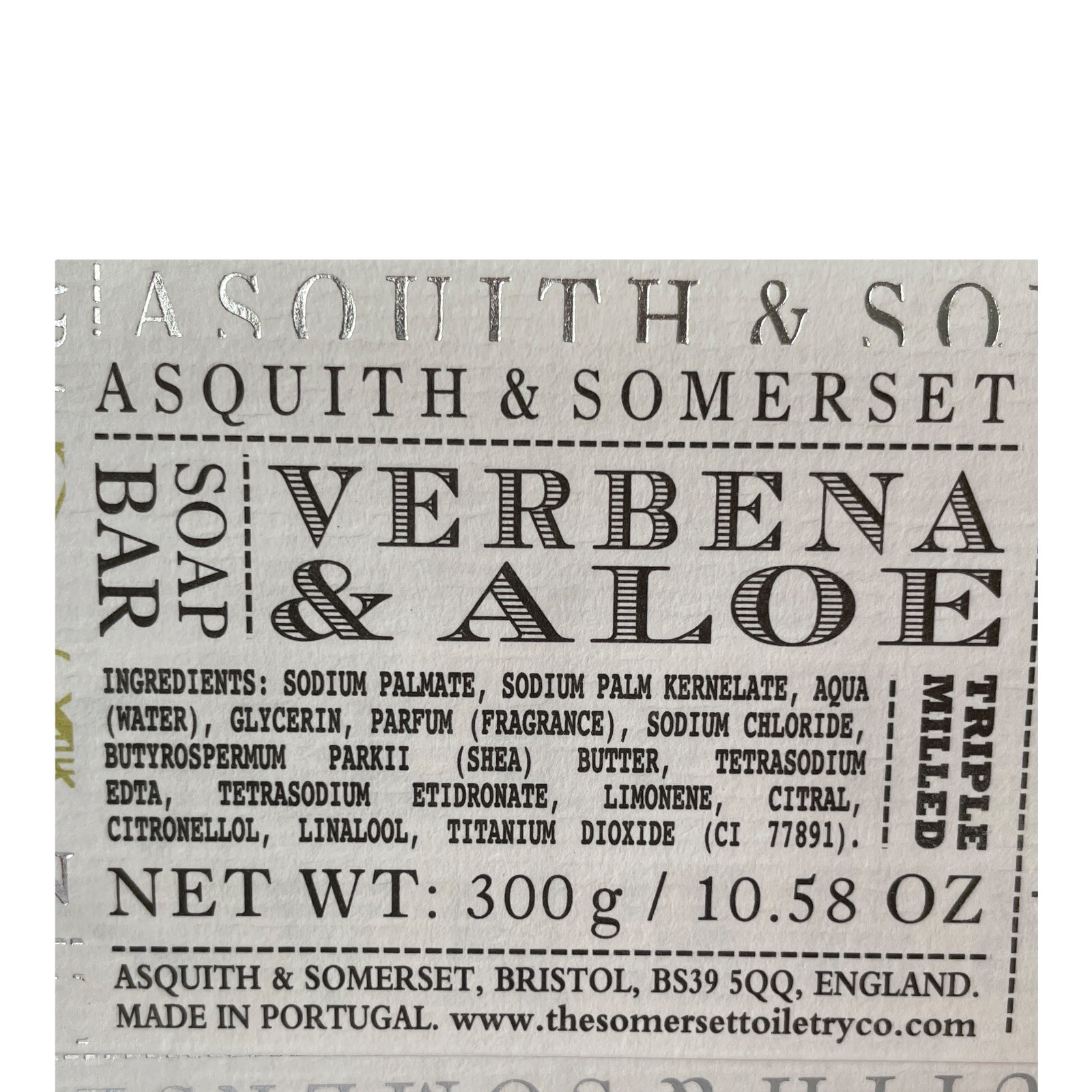 Asquith & Somerset Verbena & Aloe Moisturizing Soap Bar 10.58oz