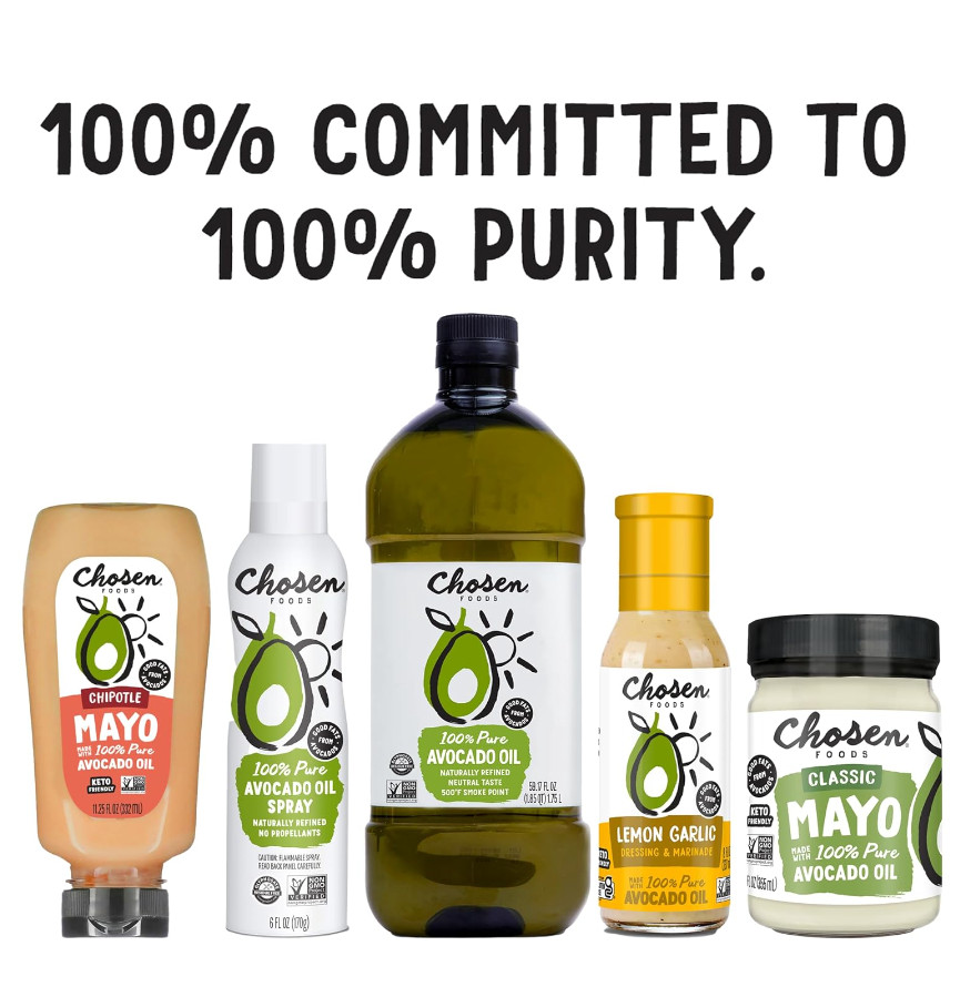 2 Pk) Chosen Foods 100% Pure Avocado Oil Spray, Cooking, Dressing, 13.5 oz, Each