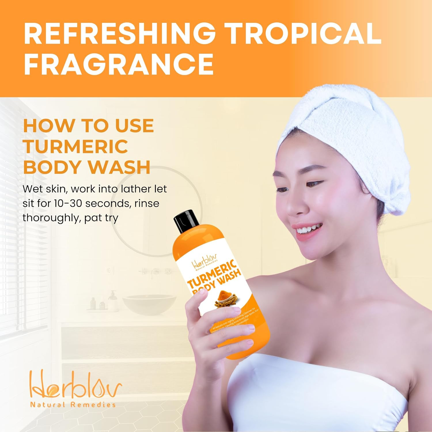 Turmeric Body Wash – Brightening & Exfoliating Soap for Even Skin Tone