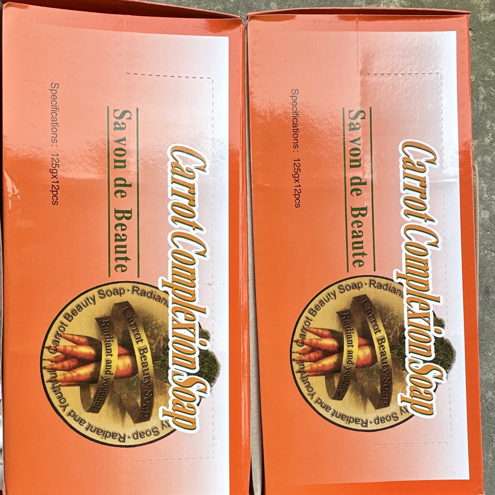Savon de Beaute Carrot Beauty Soap Radiant Complexion Bar 125g Multipack 12
