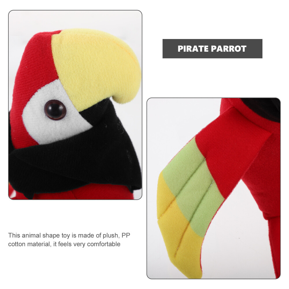 Pirate Parrot Cartoon Parrot For Shoulder Halloween Cosplay Parrot Stuffed Toy