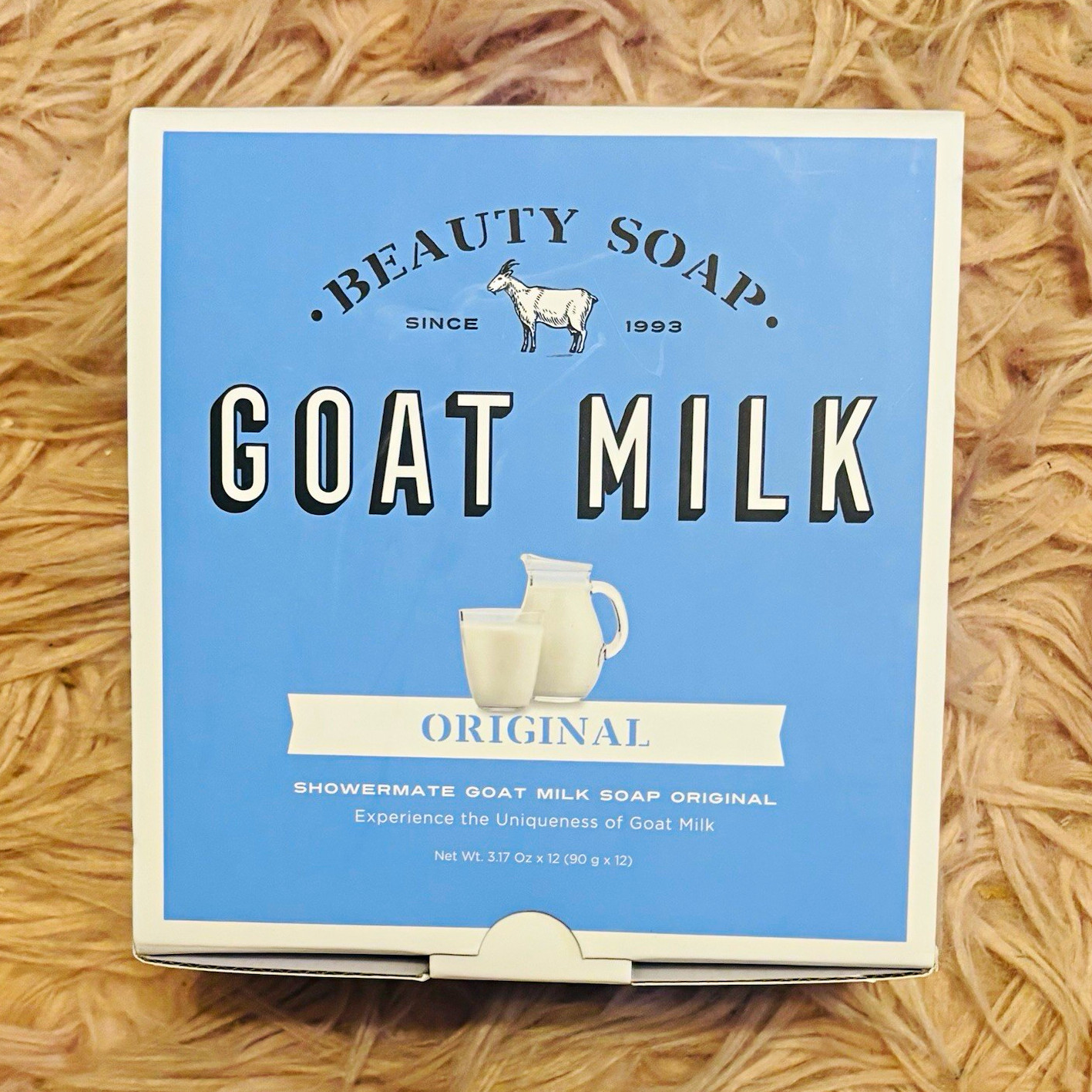 Beauty Soap Goat Milk Soap Bars Moisturizing Vitamin E 3.17 oz 12 Pack